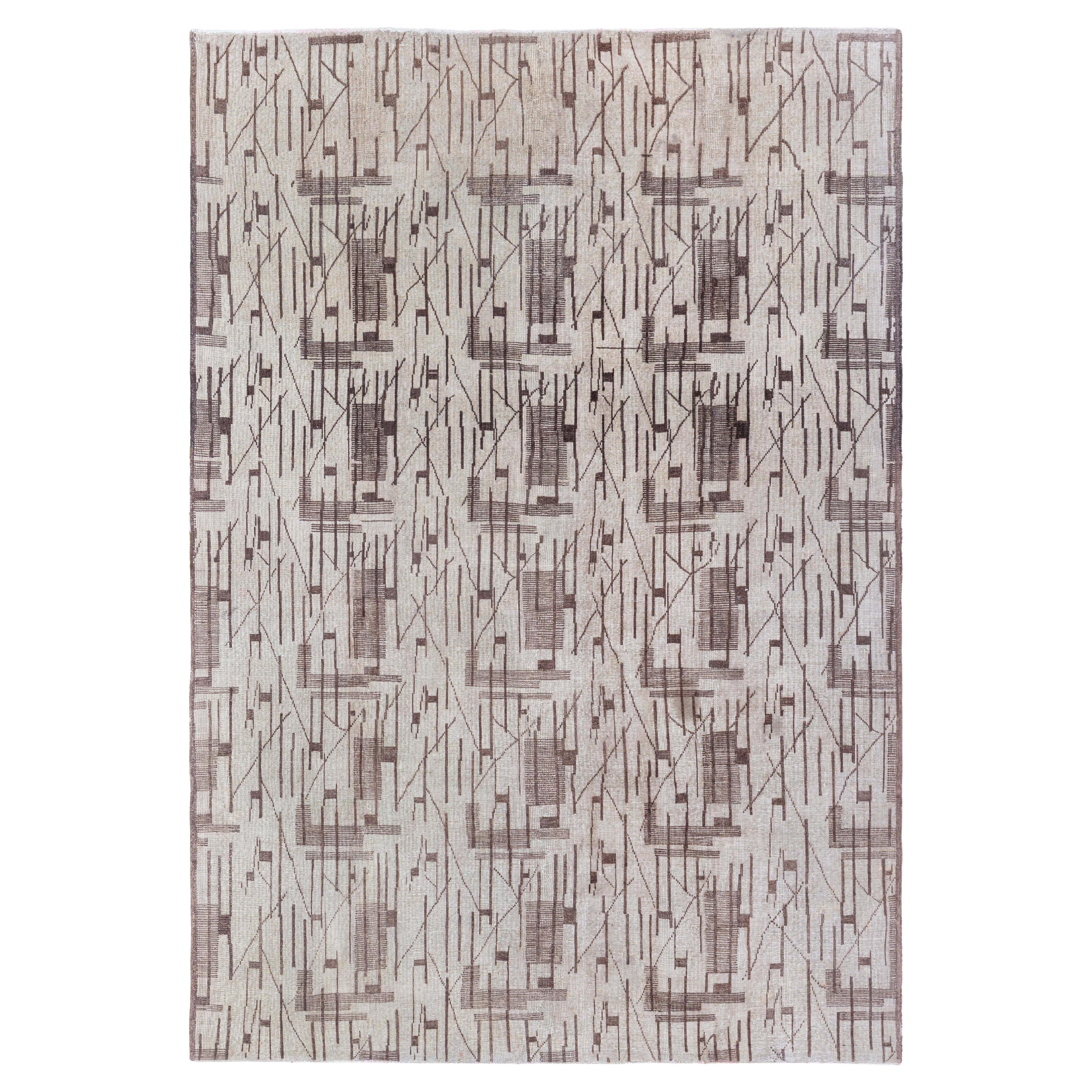 Doris Leslie Blau Art Deco Türkischer Teppich von Zeki Müren