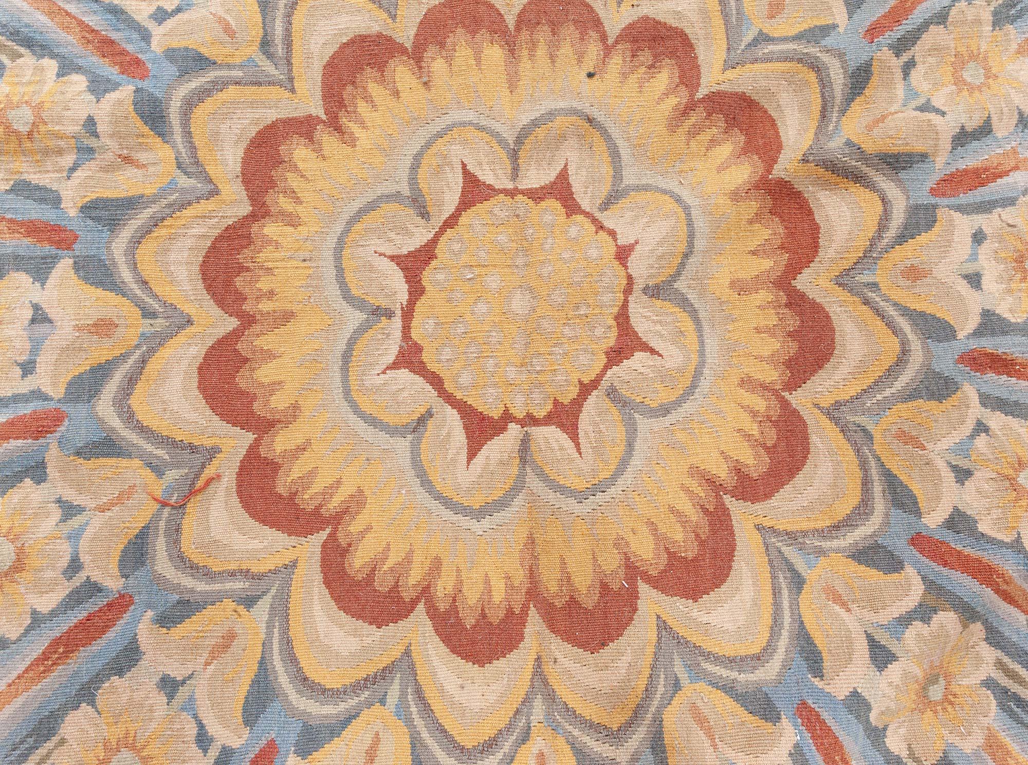 French Doris Leslie Blau Aubusson Rug For Sale