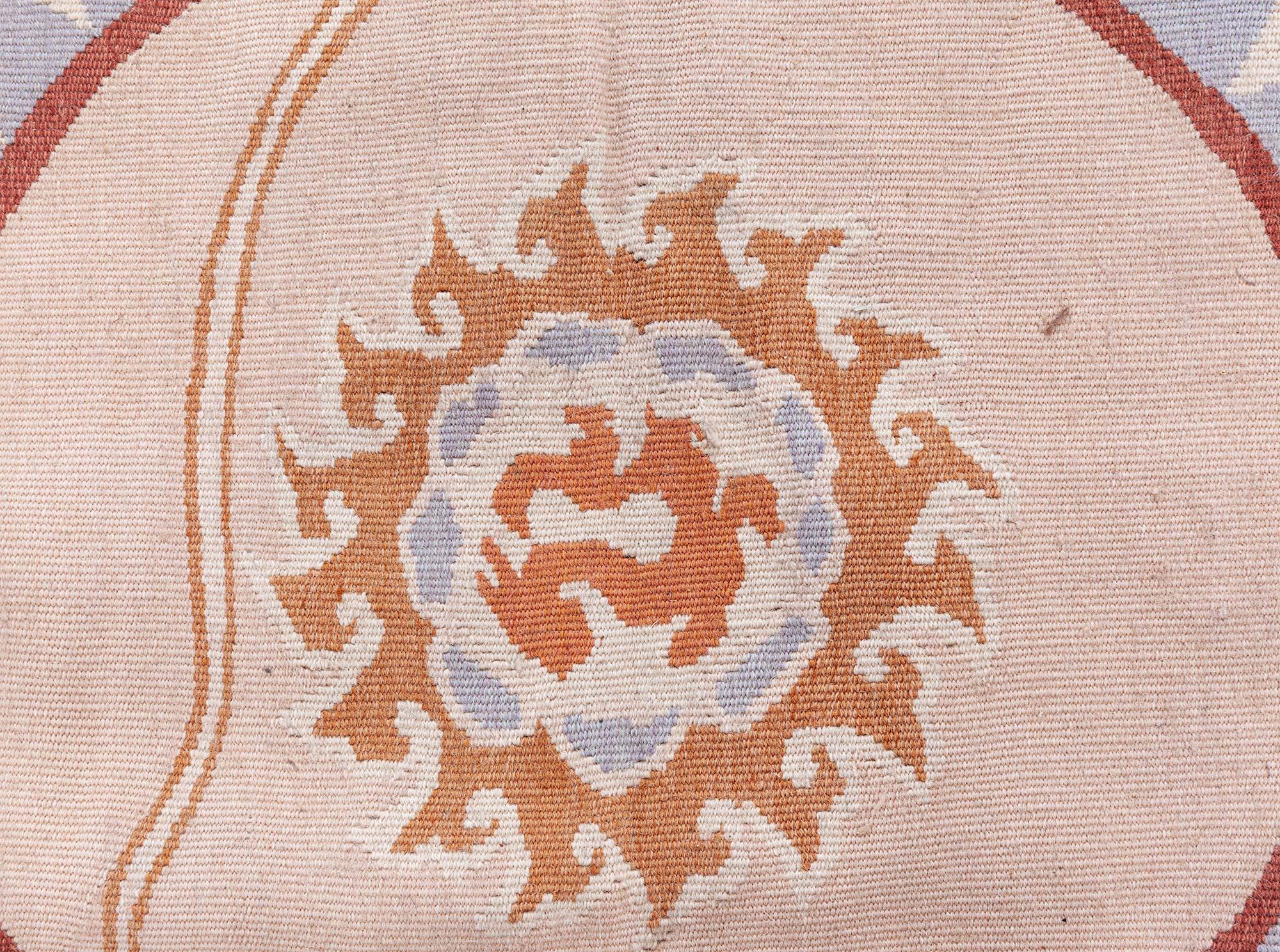 Doris Leslie Blauer Aubusson-Teppich (Handgewebt) im Angebot