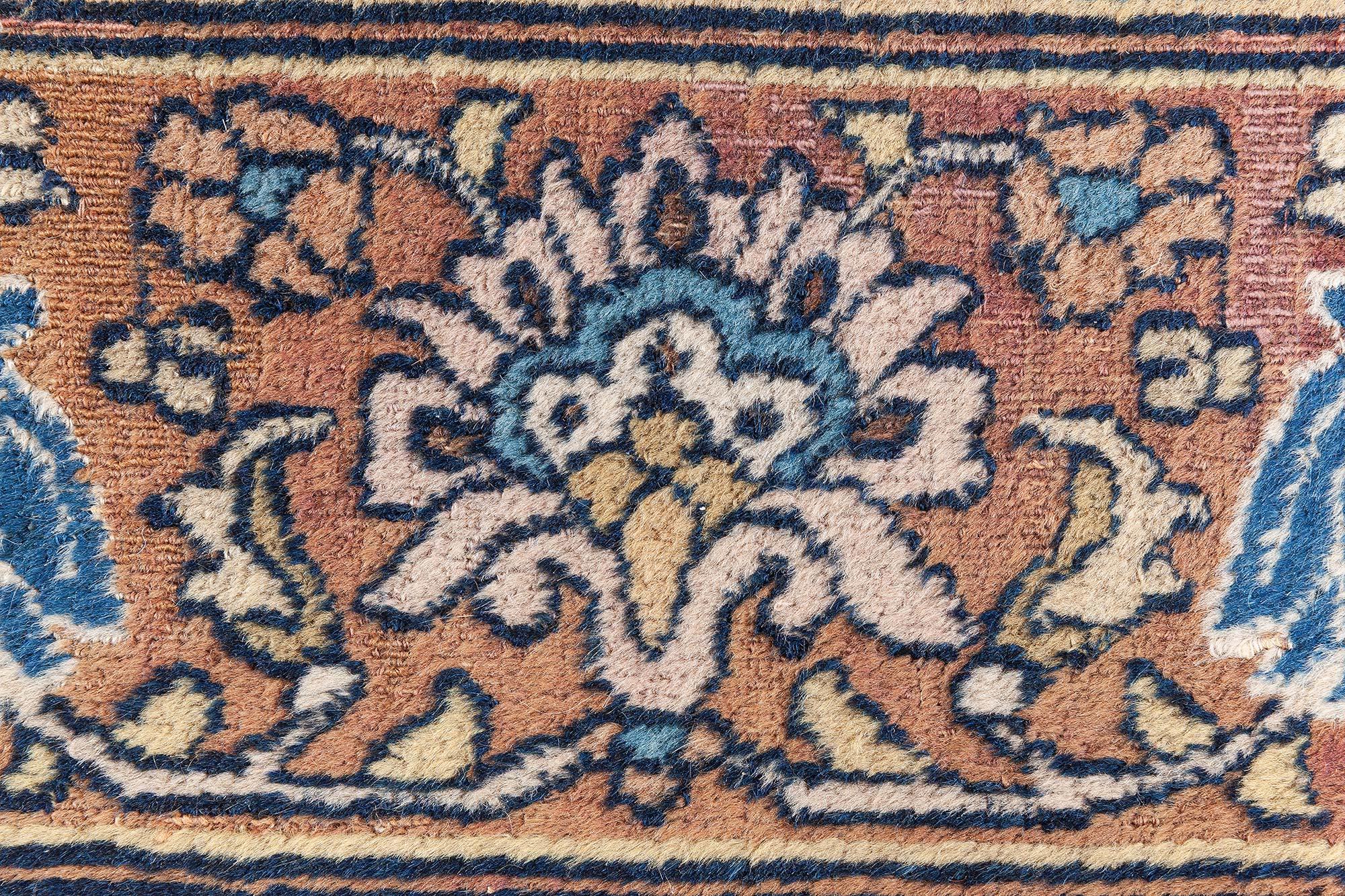 Doris Leslie Blau Authentic 1900s Persian Meshad Handmade Wool Rug For Sale 3