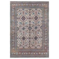 Doris Leslie Blau Authentic 1900s Persian Meshad Handmade Wool Rug