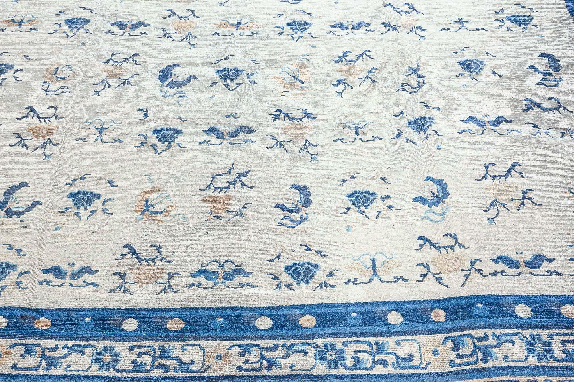 Hand-Woven Doris Leslie Blau Authentic 19th Century Chinese Botanic Wool Rug For Sale