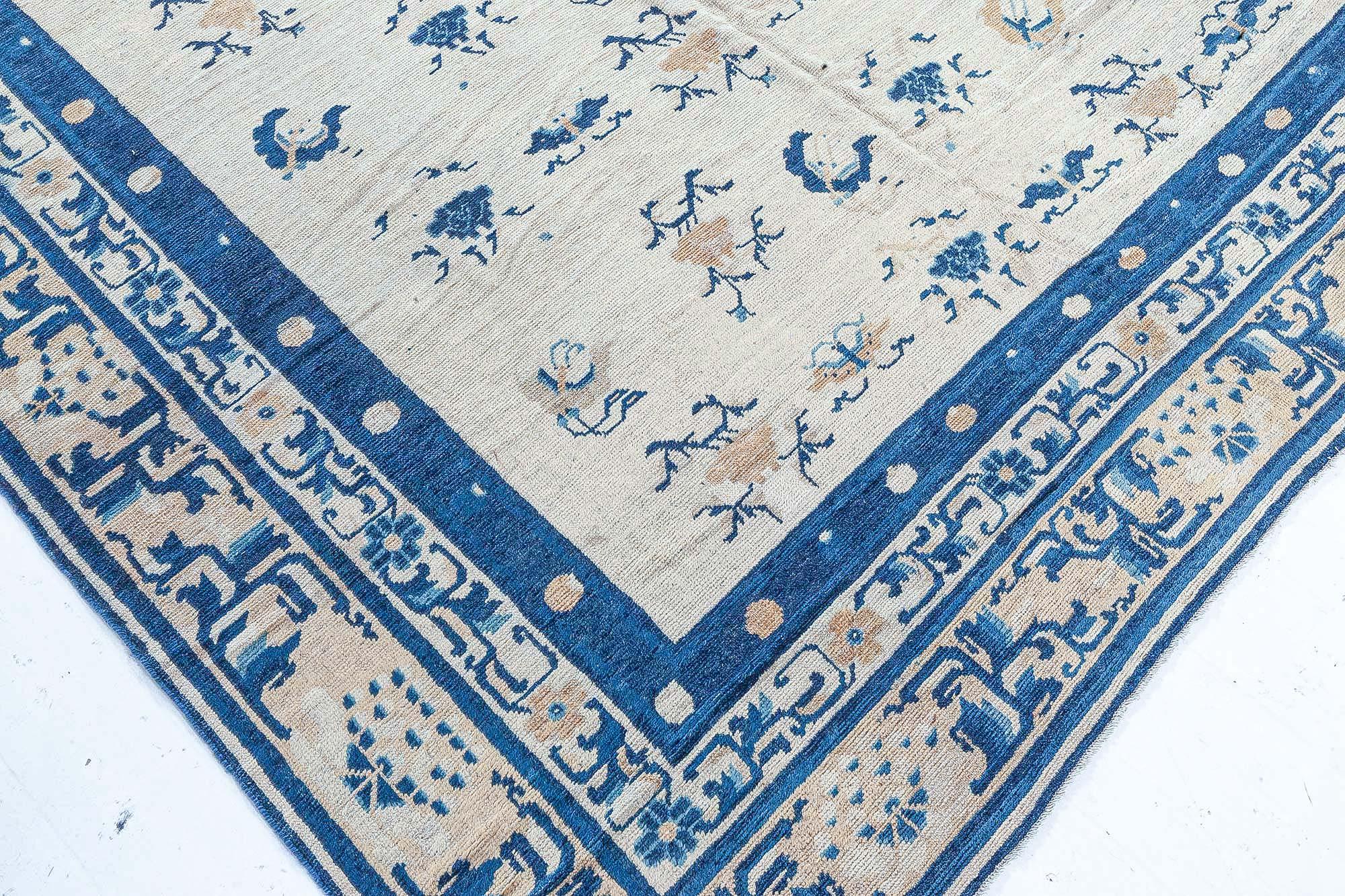 Doris Leslie Blau Authentic 19th Century Chinese Botanic Wool Rug For Sale 2