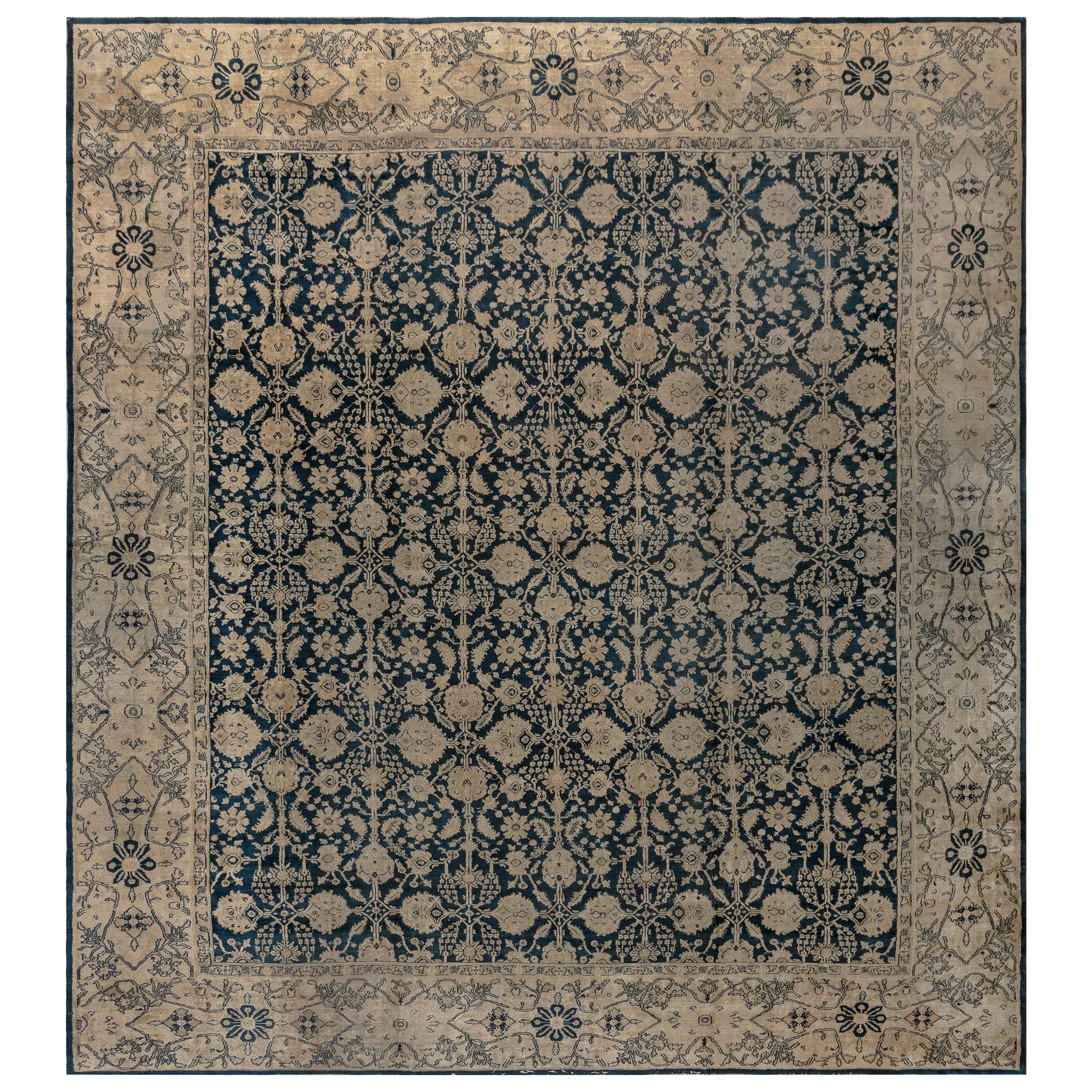 Doris Leslie Blau Authentic 19th Century Indian Agra Rug For Sale