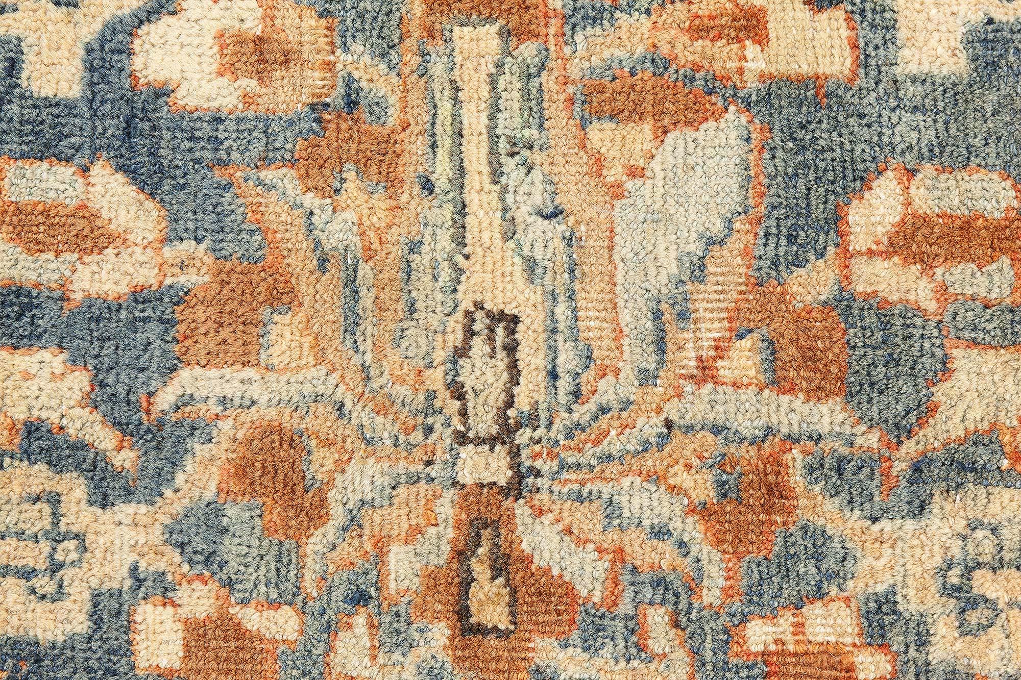 Doris Leslie Blauer authentischer persischer Khorassan-Teppich aus dem 19. Jahrhundert im Angebot 1