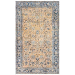 Tapis persan Kirman authentique Doris Leslie Blau du 19ème siècle fait à la main