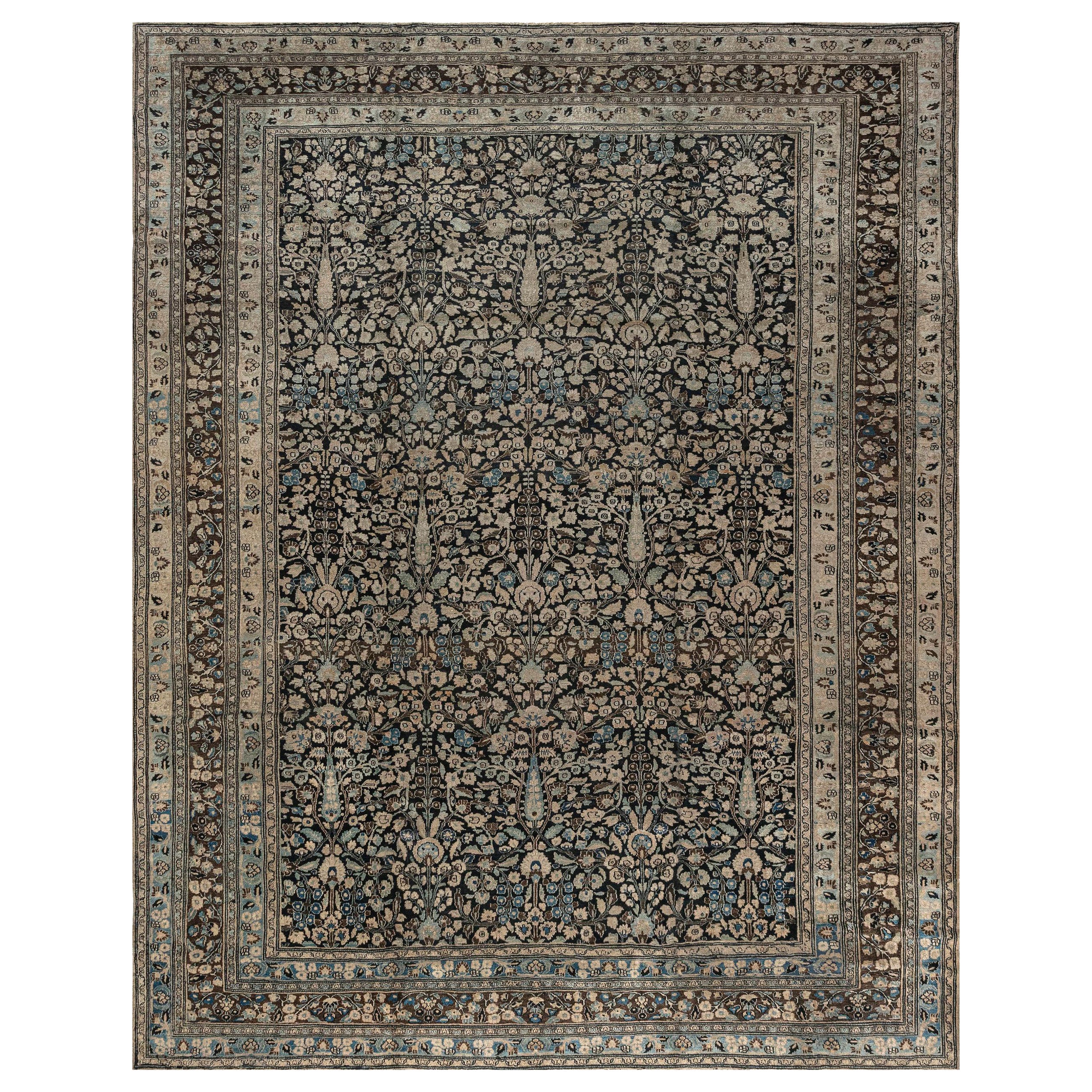 Tapis persan Meshad authentique Doris Leslie Blau du 19ème siècle