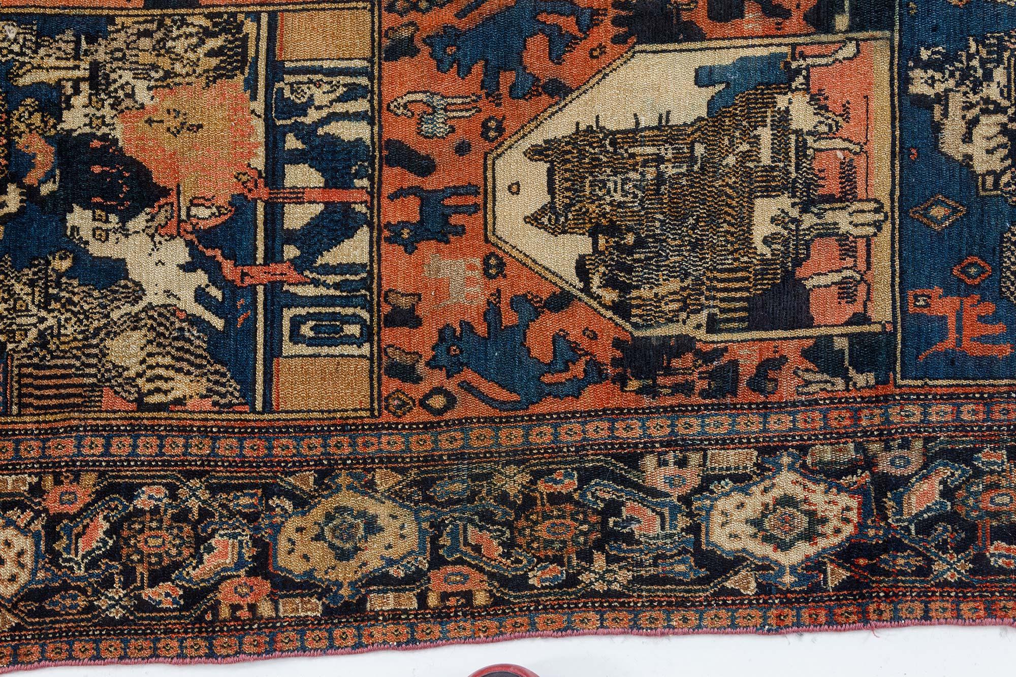 Doris Leslie Blau Authentic 19th Century Persian Senneh Rug In Good Condition For Sale In New York, NY