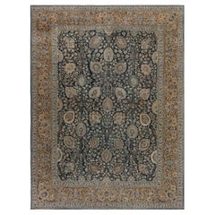 Tapis persan de Tabriz botanique authentique du 19ème siècle Doris Leslie Blau