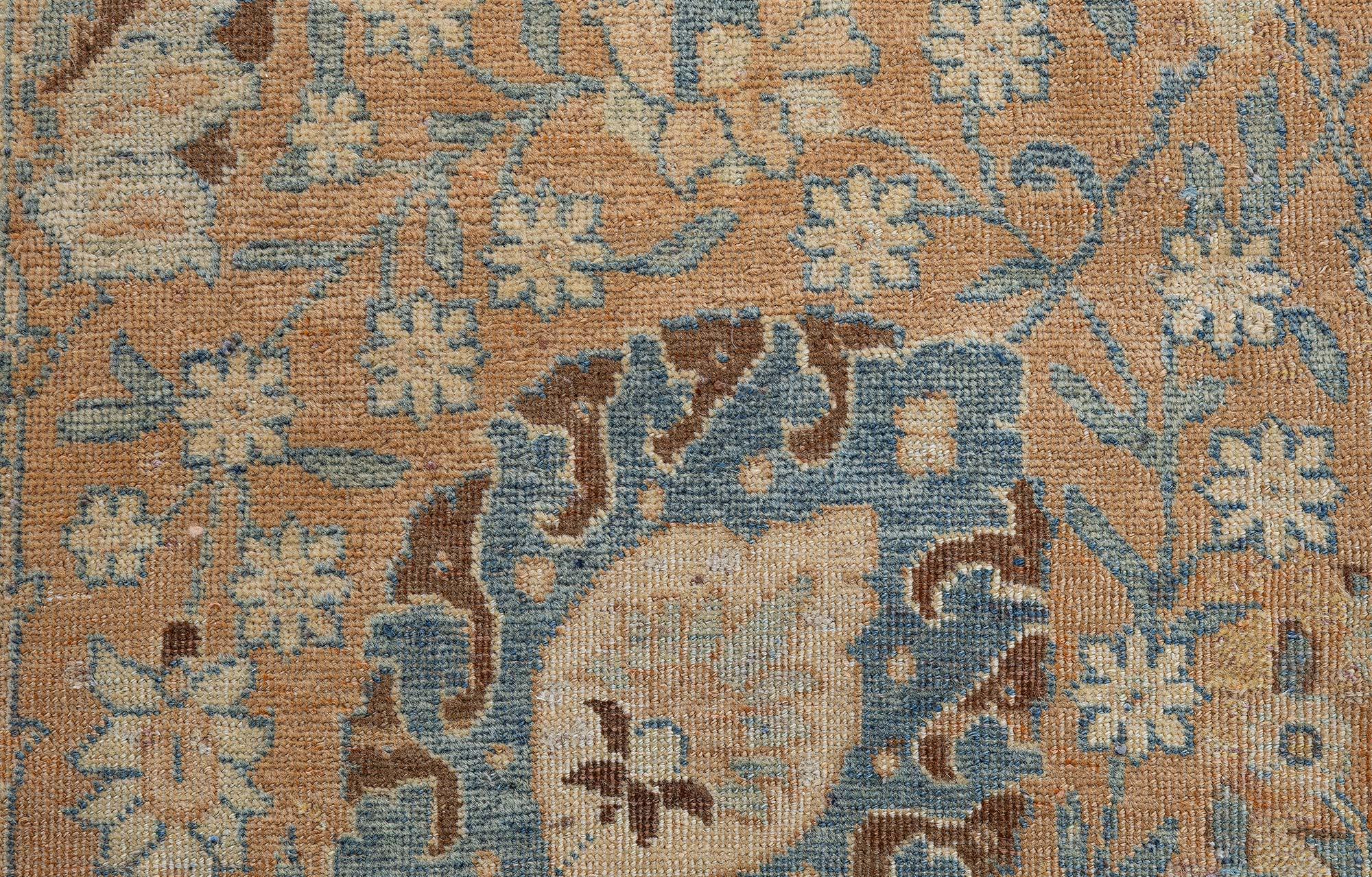 Persiano Doris Leslie Blau Tappeto persiano Tabriz autentico del XIX secolo fatto a mano in vendita