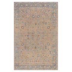 Doris Leslie Blau Auténtica alfombra persa Tabriz del siglo XIX hecha a mano