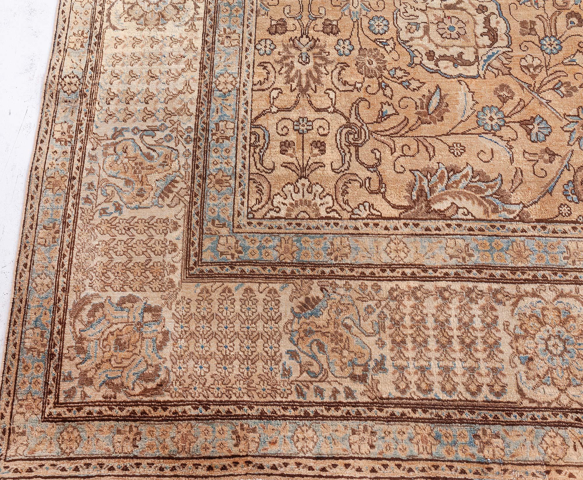 Tessuto a mano Doris Leslie Blau Tappeto persiano Tabriz autentico del XIX secolo in vendita