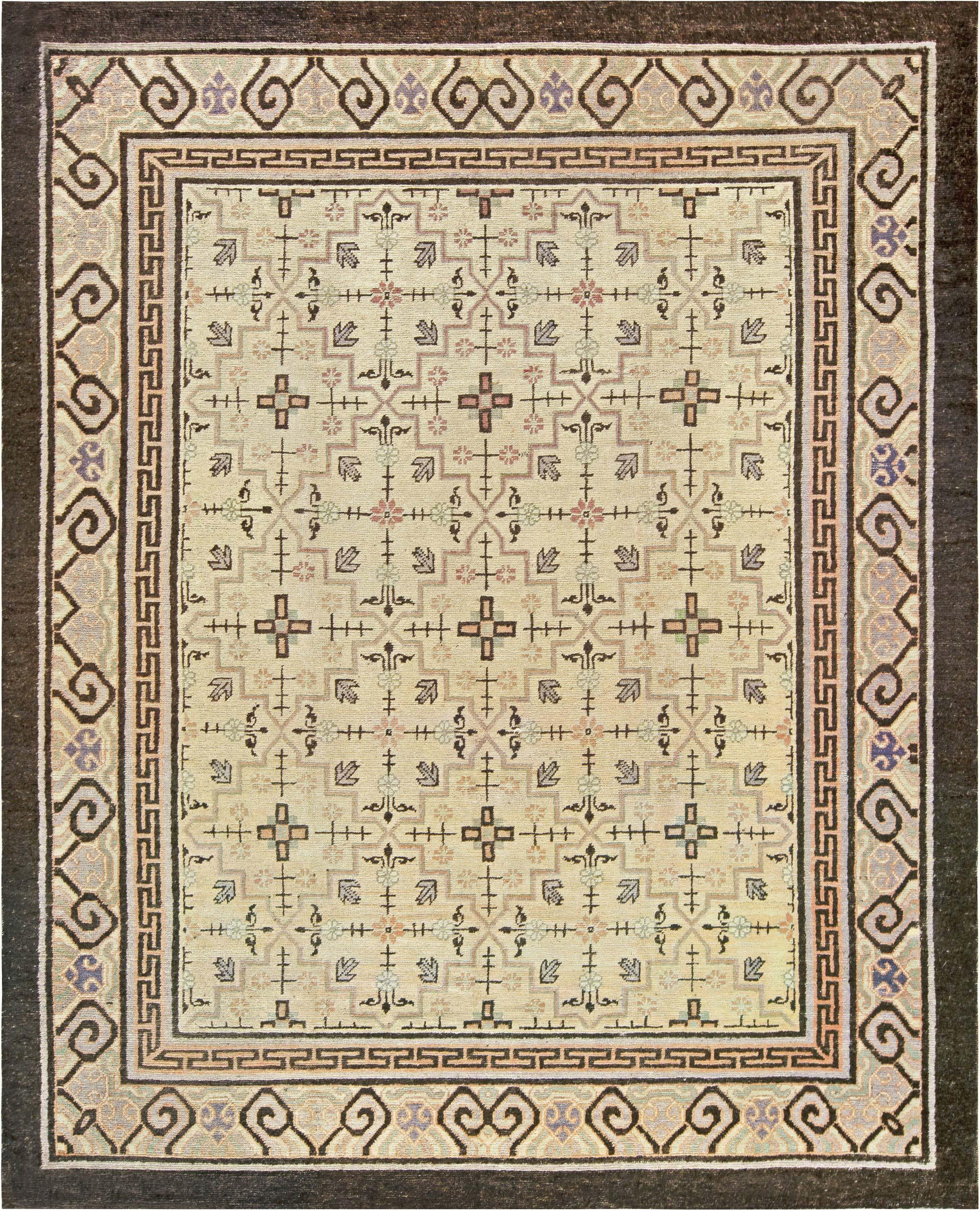 Centrasiatique Tapis authentique Samarkand du 19ème siècle fait à la main Doris Leslie Blau en vente