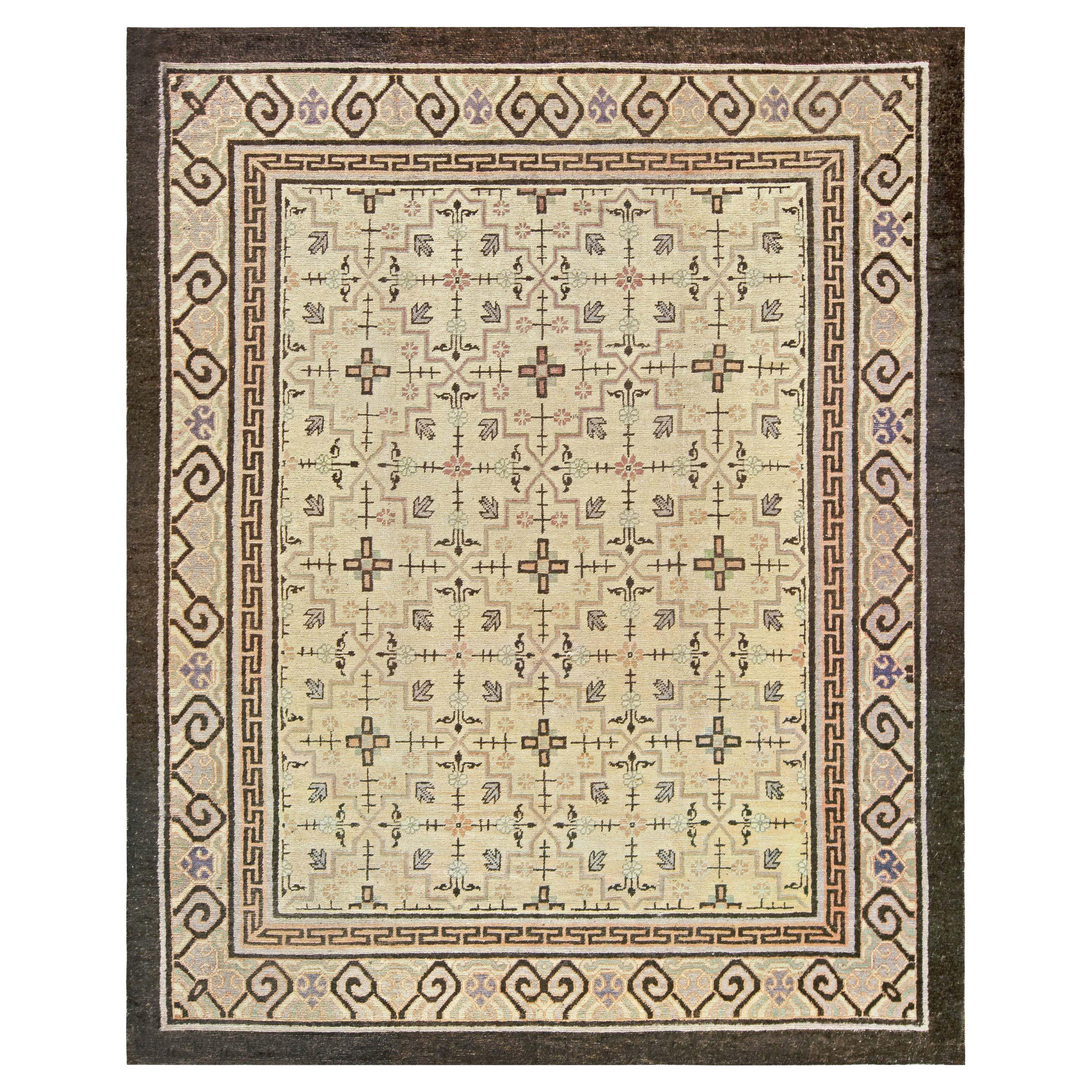 Tapis authentique Samarkand du 19ème siècle fait à la main Doris Leslie Blau