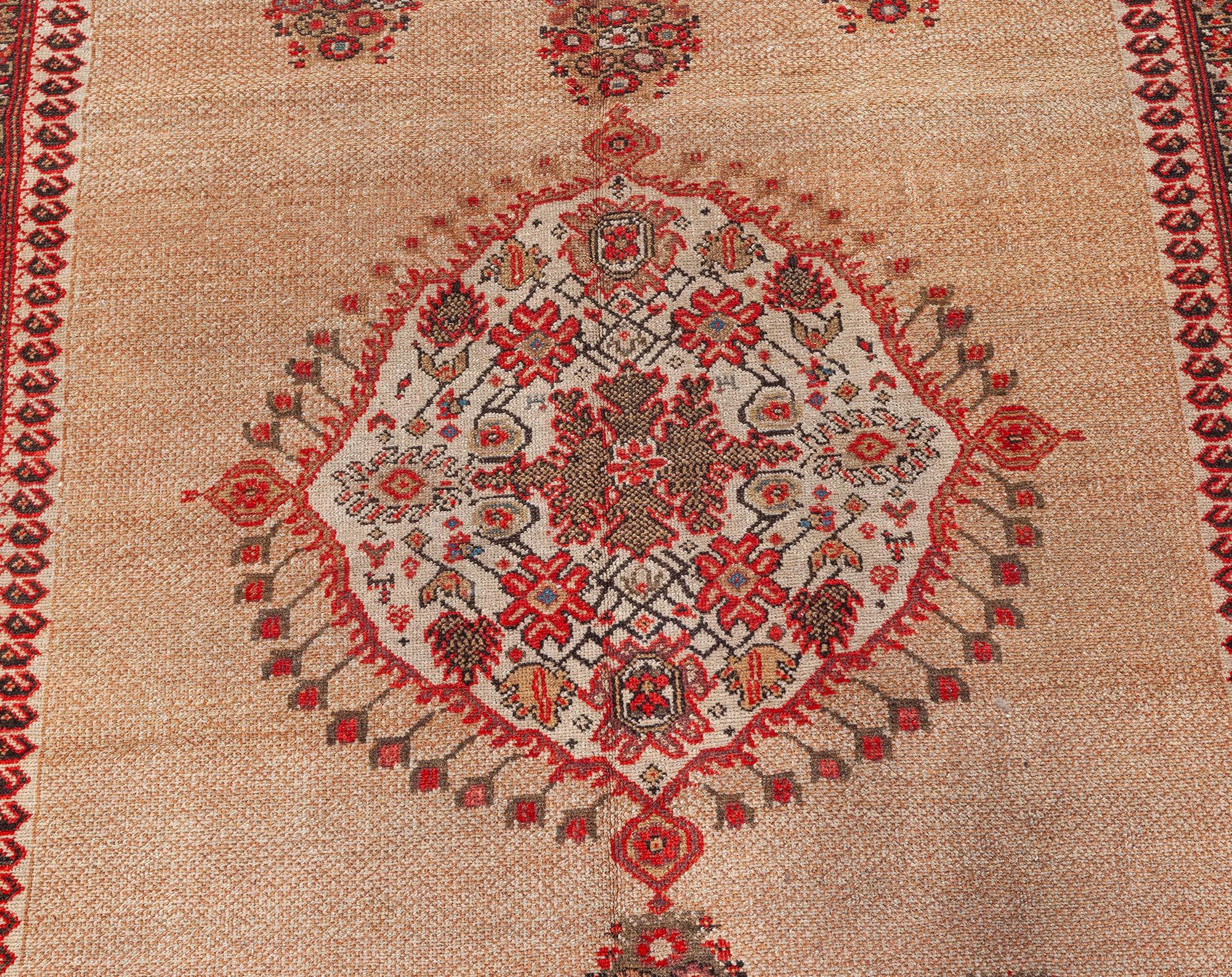 Doris Leslie Blau Alfombra auténtica de lana Sarouk del siglo XIX hecha a mano en Bueno estado para la venta en New York, NY