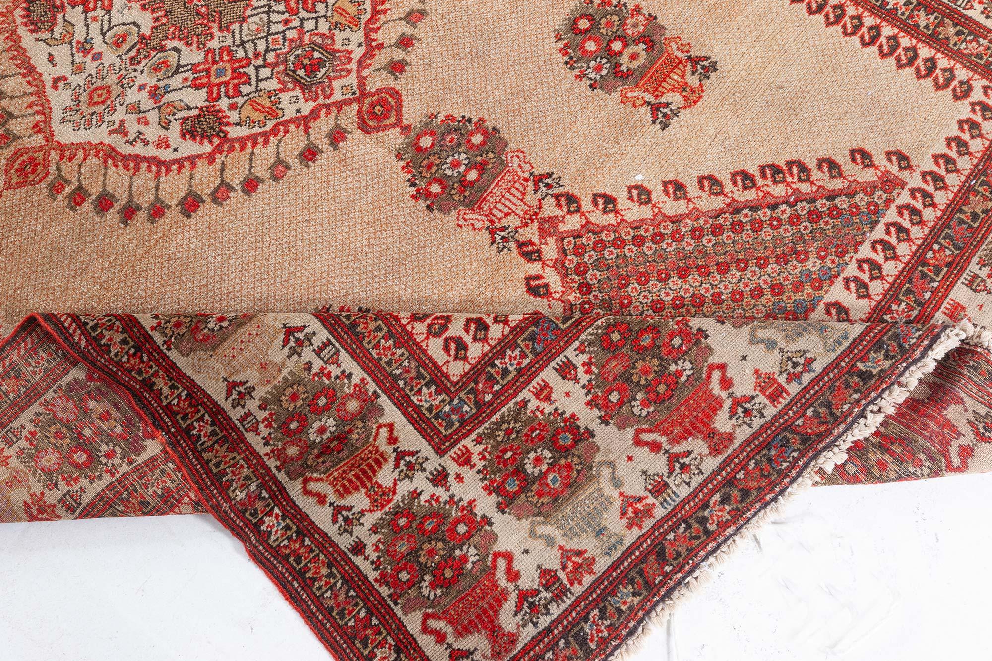 Doris Leslie Blau Alfombra auténtica de lana Sarouk del siglo XIX hecha a mano en venta 1