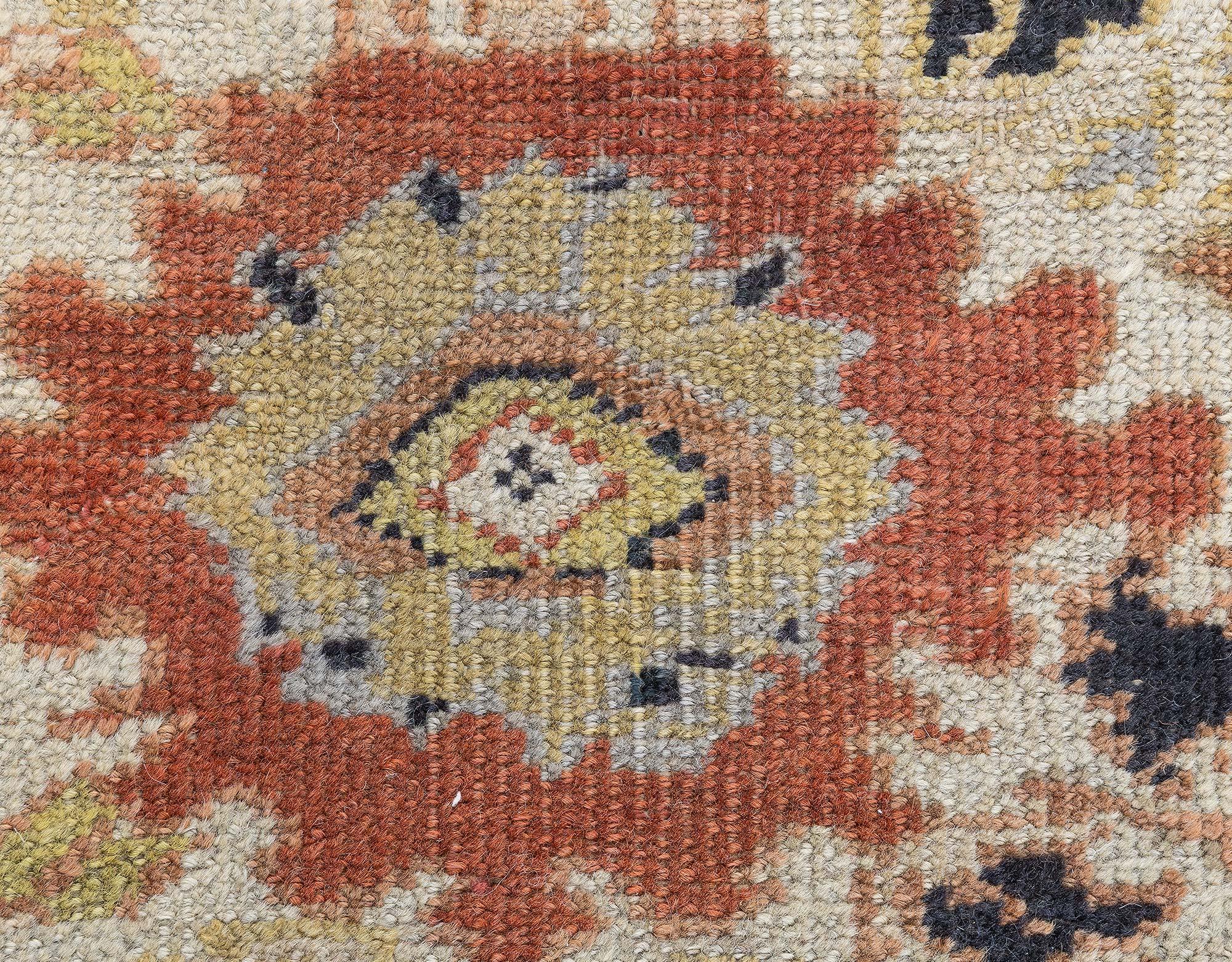 Doris Leslie Blauer authentischer Sultanabad-Wollteppich aus dem 19. Jahrhundert, handgefertigt im Angebot 4