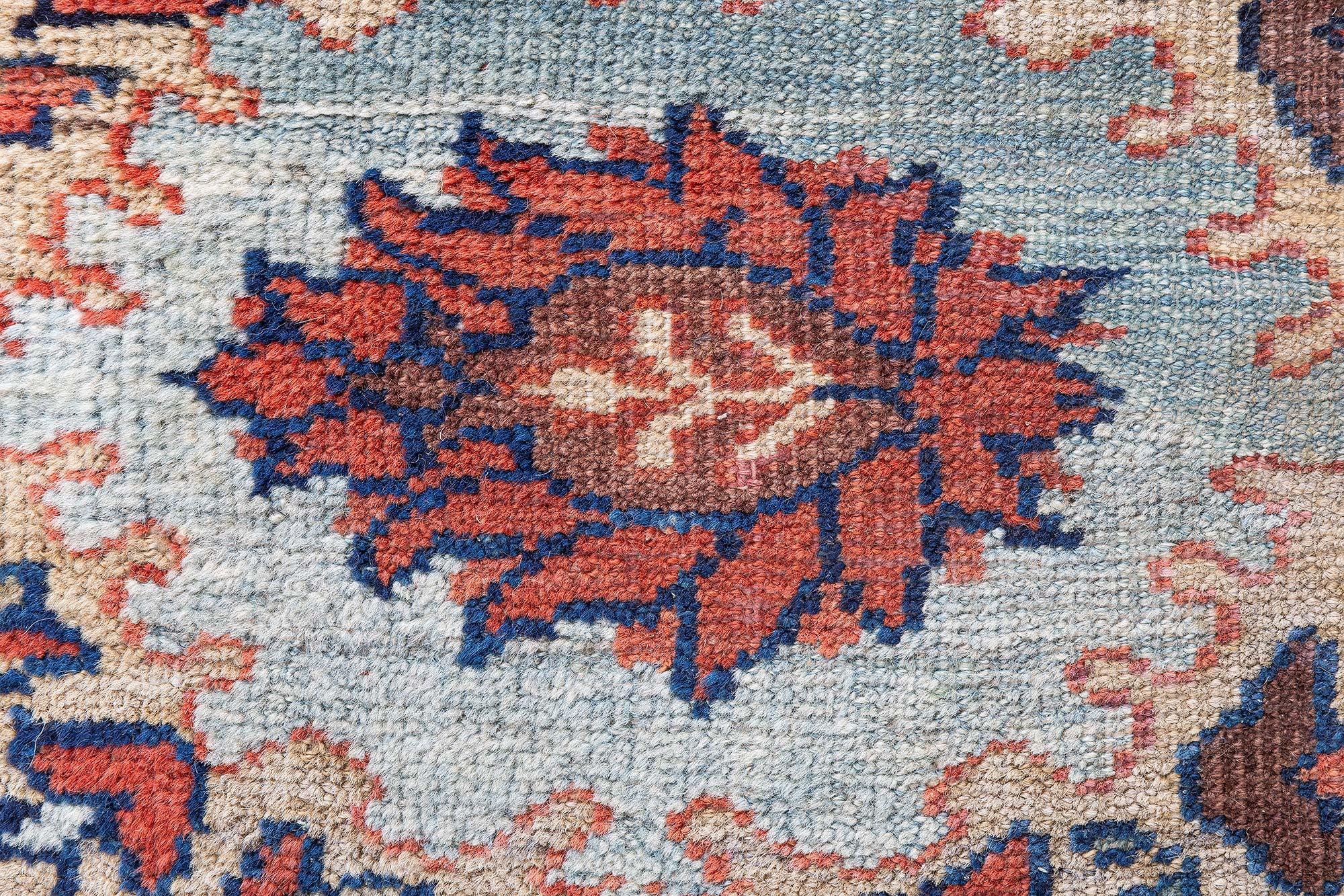 Authentic 19th Century Sultanabad handwoven wool rug
Size: 12'7