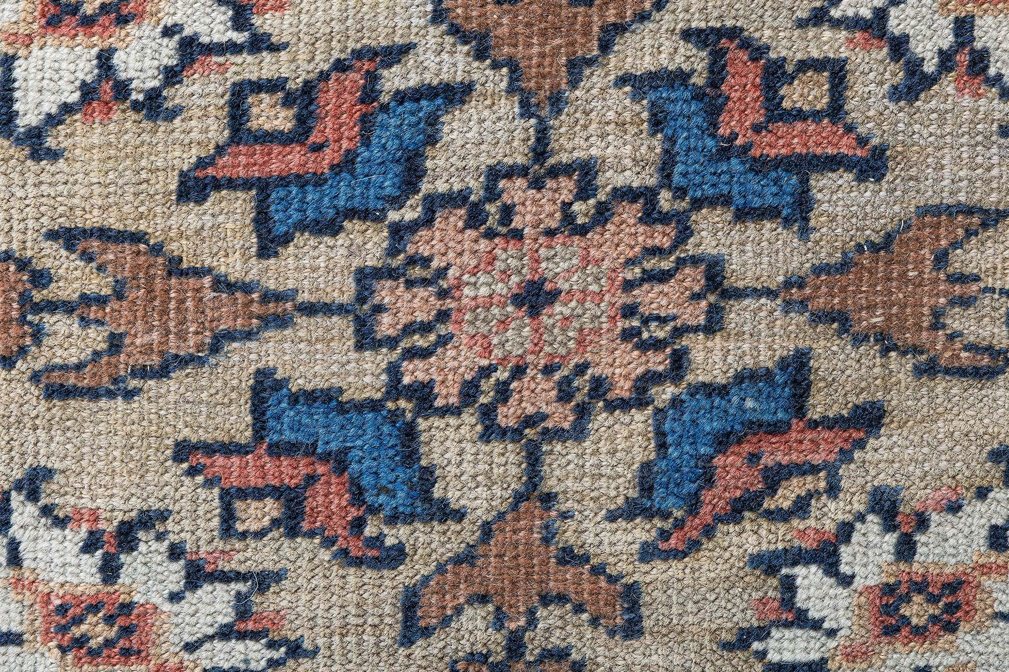 Persian Doris Leslie Blau Authentic 19th Century Sultanabad Handmade Wool Rug For Sale