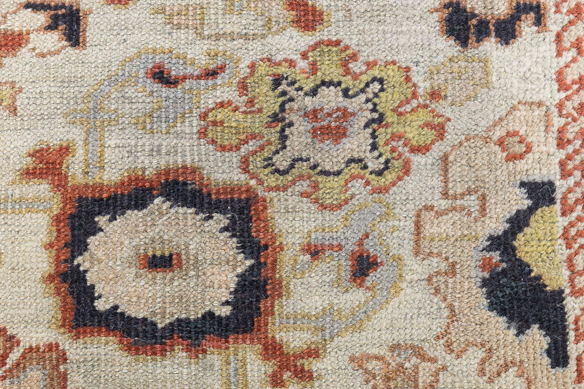 Doris Leslie Blauer authentischer Sultanabad-Wollteppich aus dem 19. Jahrhundert, handgefertigt (Persisch) im Angebot