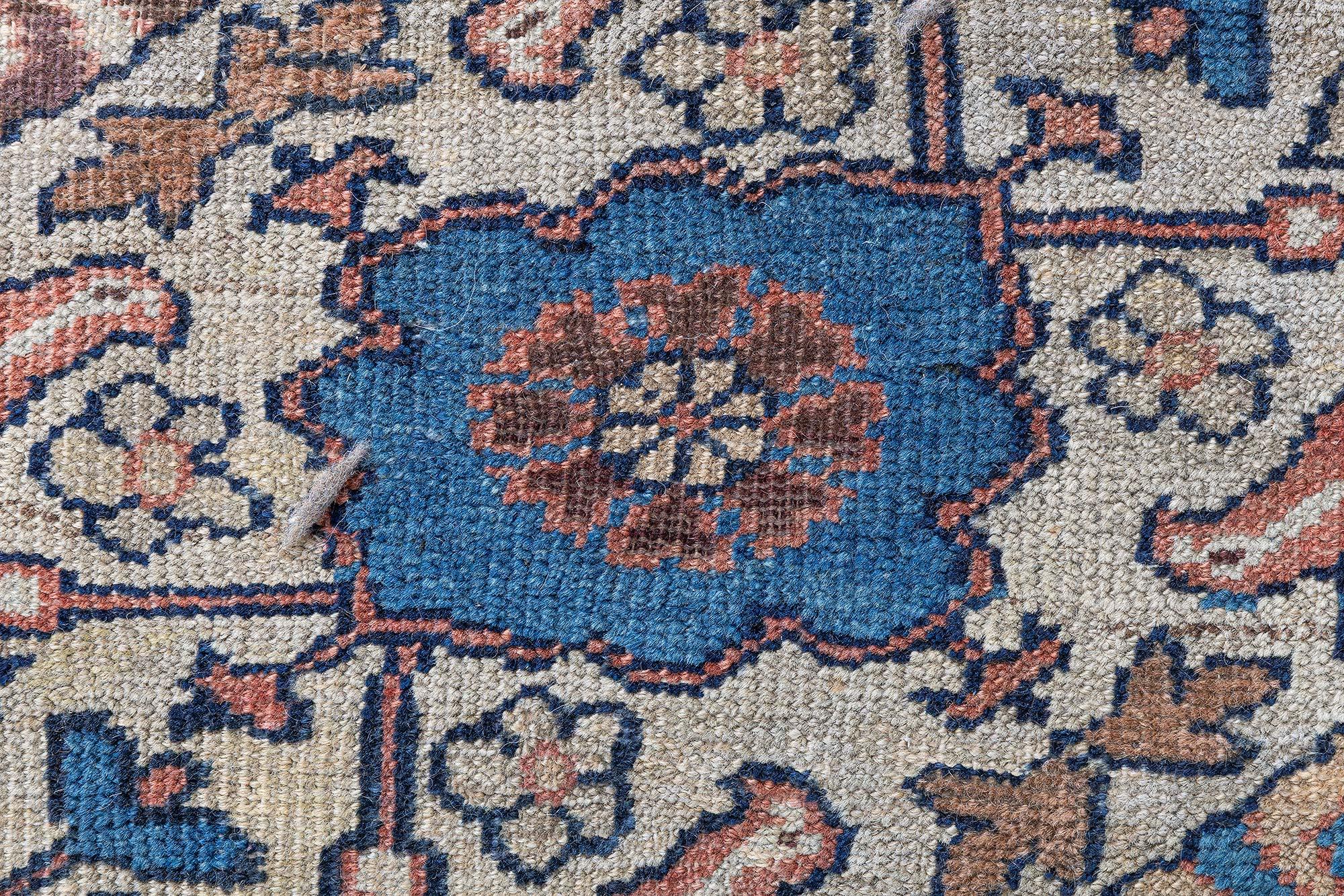 Hand-Knotted Doris Leslie Blau Authentic 19th Century Sultanabad Handmade Wool Rug For Sale