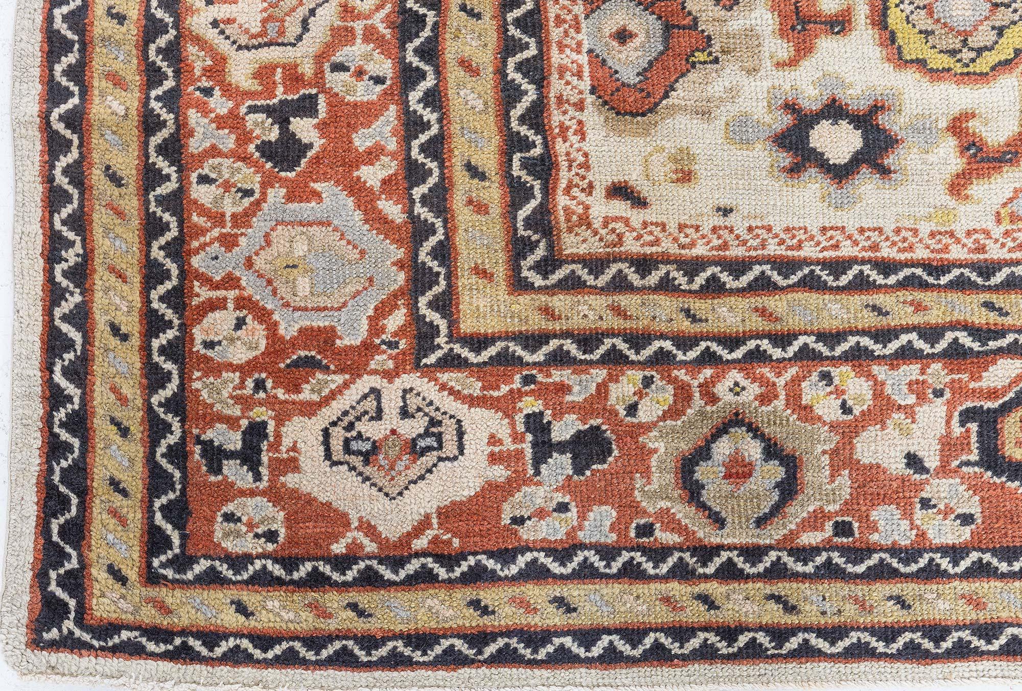 Doris Leslie Blauer authentischer Sultanabad-Wollteppich aus dem 19. Jahrhundert, handgefertigt im Angebot 3