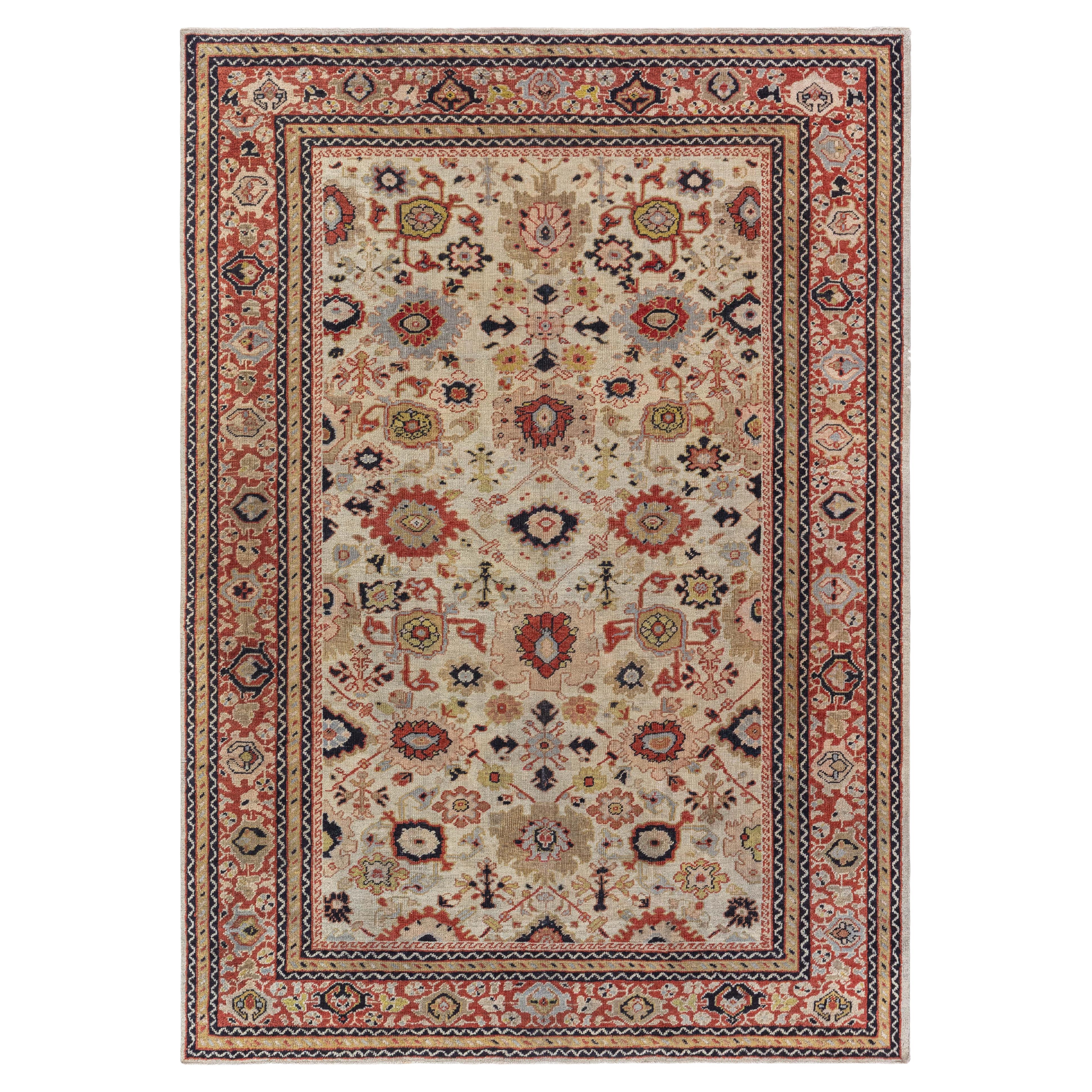 Doris Leslie Blau Authentic 19th Century Sultanabad Handmade Wool Rug