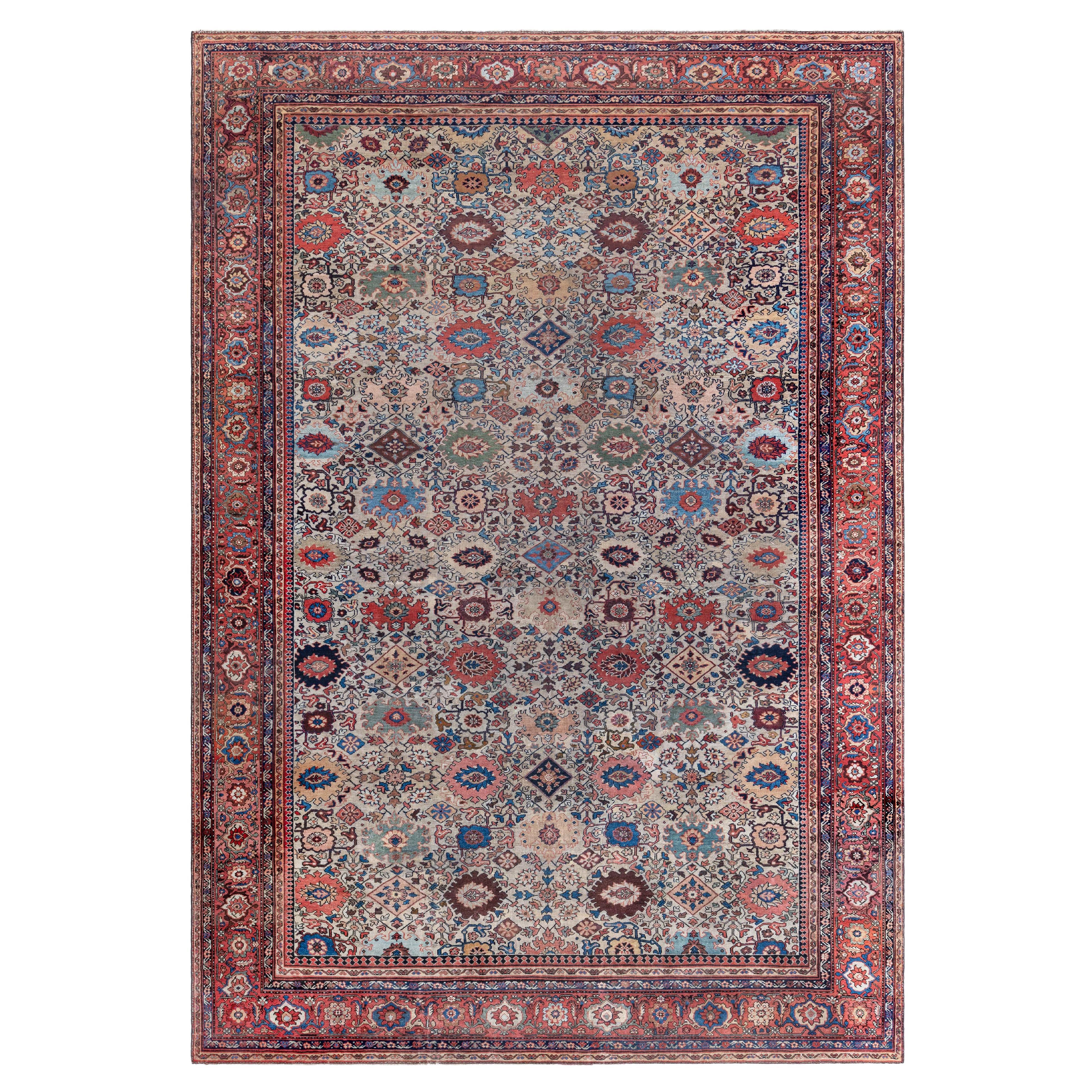 Doris Leslie Blau Authentic 19th Century Sultanabad Handmade Wool Rug