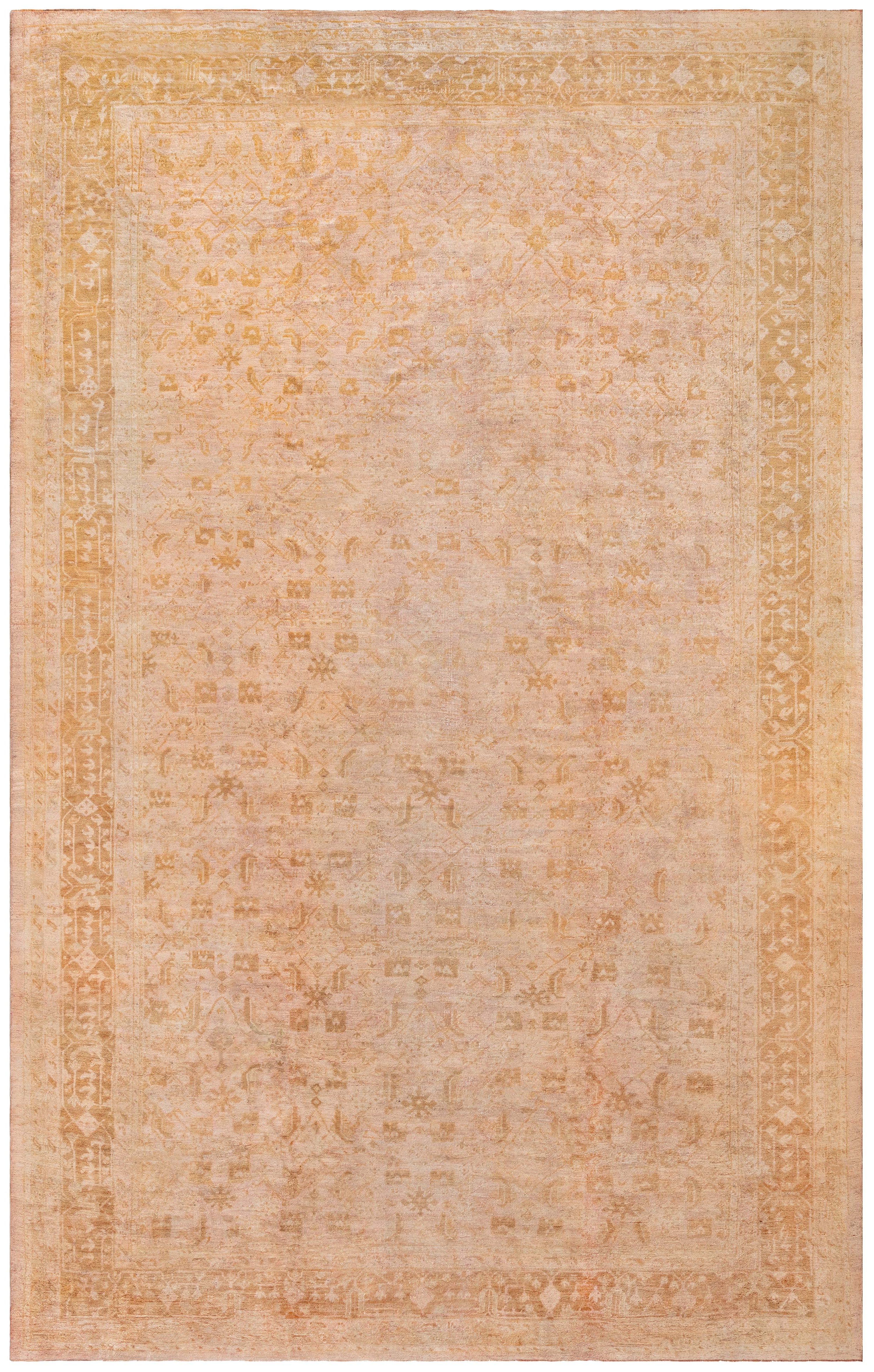 Doris Leslie Blau Authentic Antique Turkish Oushak Rug For Sale