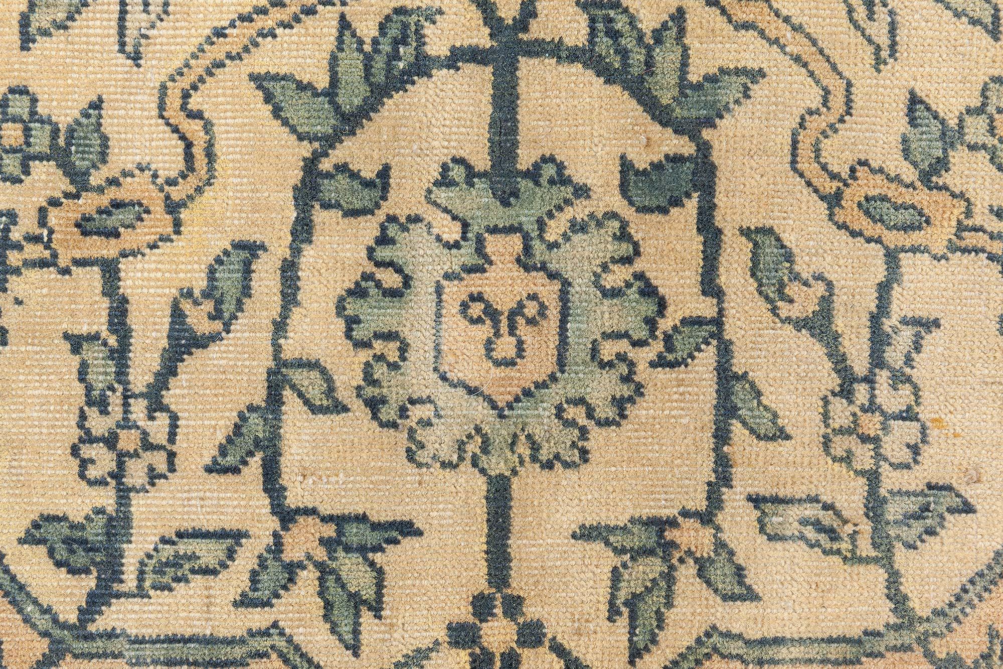 Doris Leslie Blau Authentischer indischer handgefertigter Teppich des frühen 20. Jahrhunderts im Angebot 4