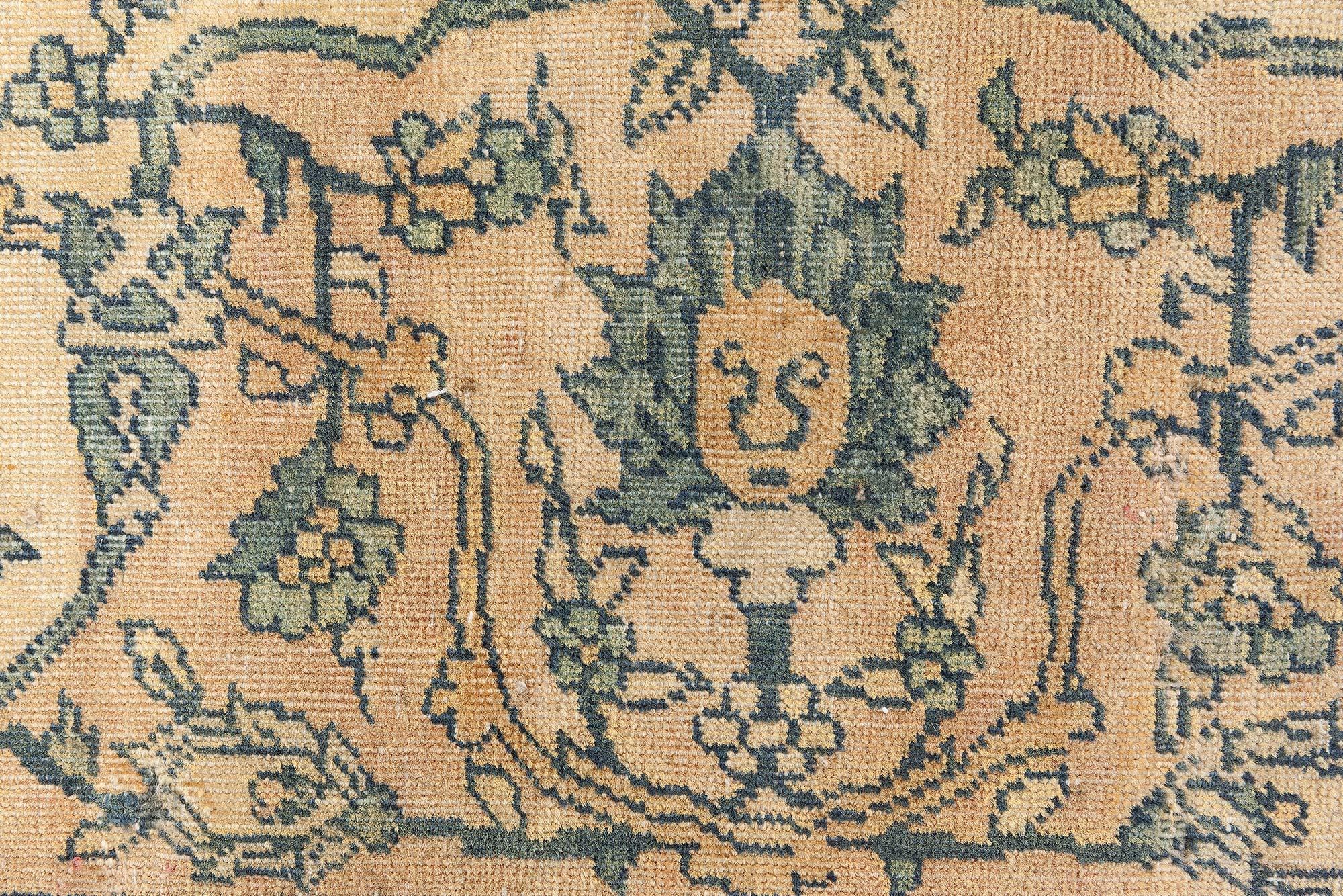 Doris Leslie Blau Authentischer indischer handgefertigter Teppich des frühen 20. Jahrhunderts im Angebot 5