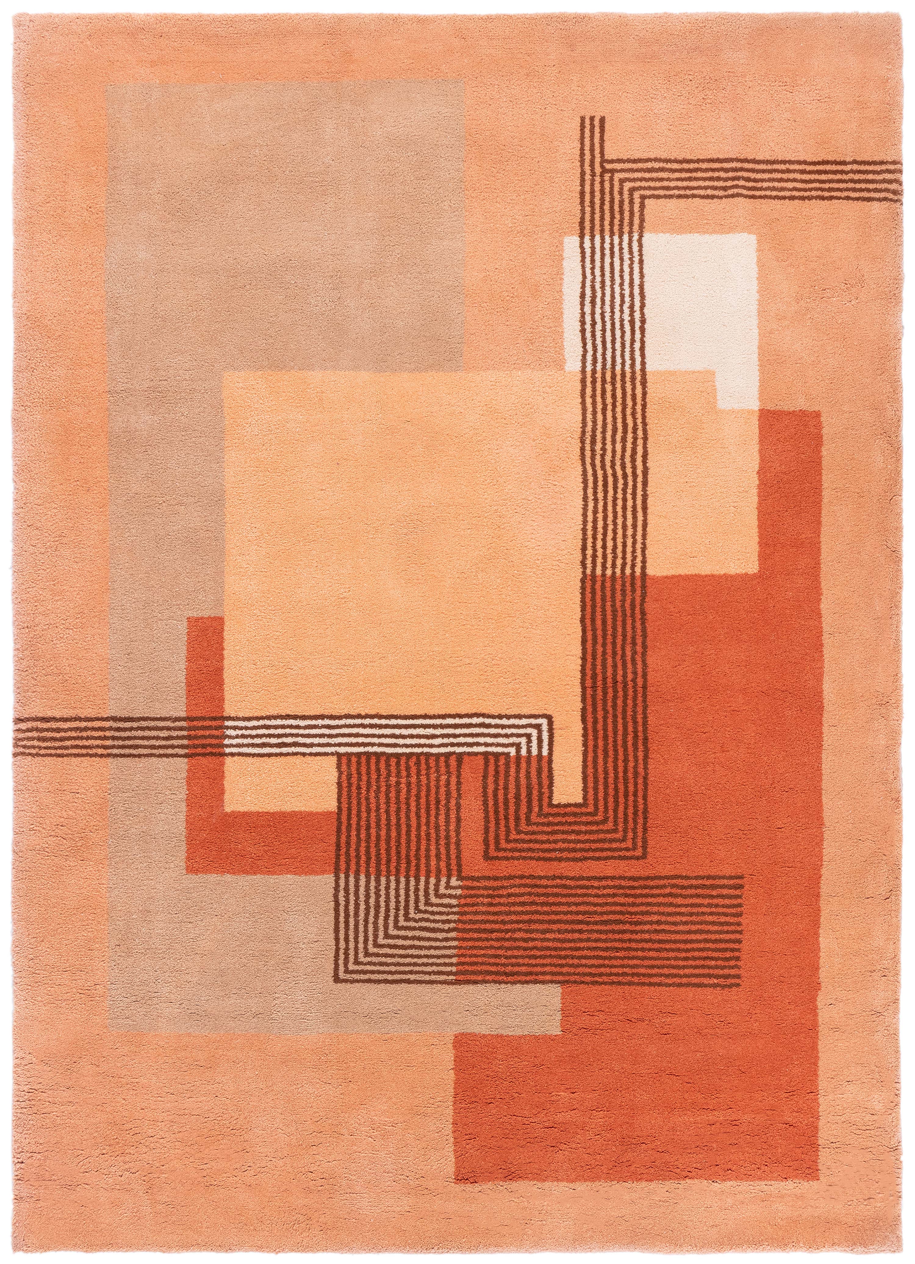 Doris Leslie Blau Authentic French Art Deco Orange Handmade Rug