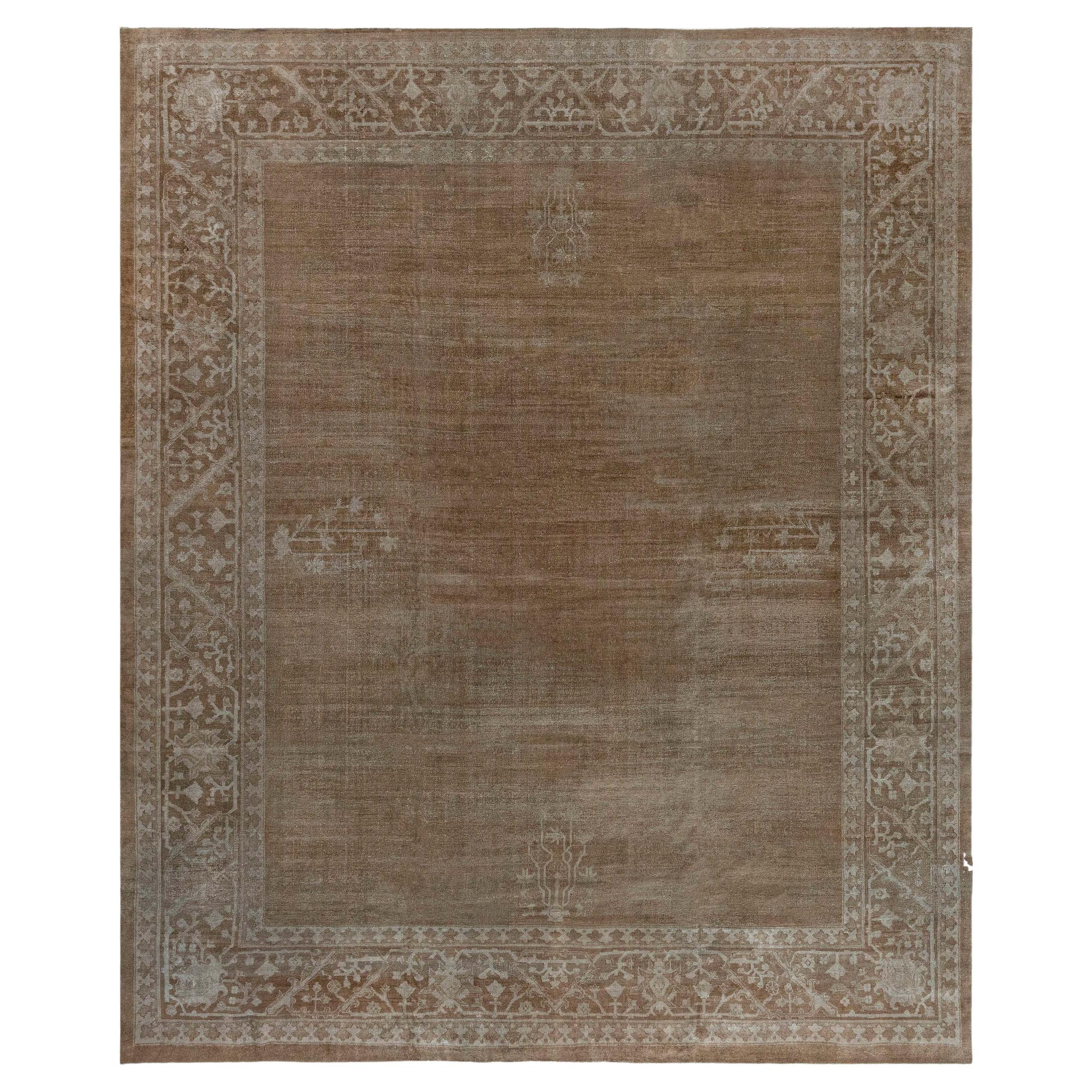 Doris Leslie Blau Authentic Indian Amritsar Abstract Wool Rug For Sale