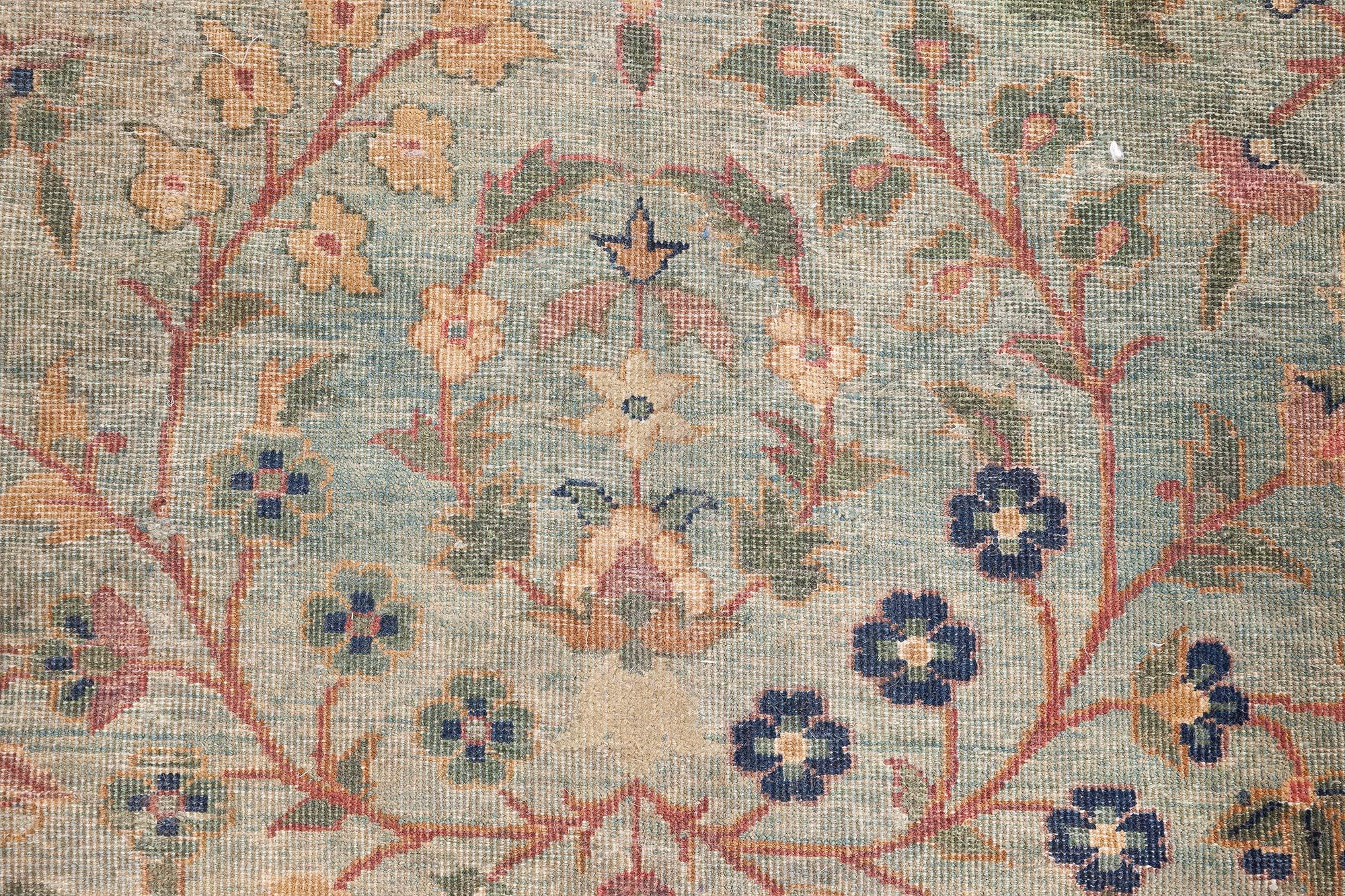 Doris Leslie Blau Authentic Indian Botanic Handmade Wool Rug im Angebot 4