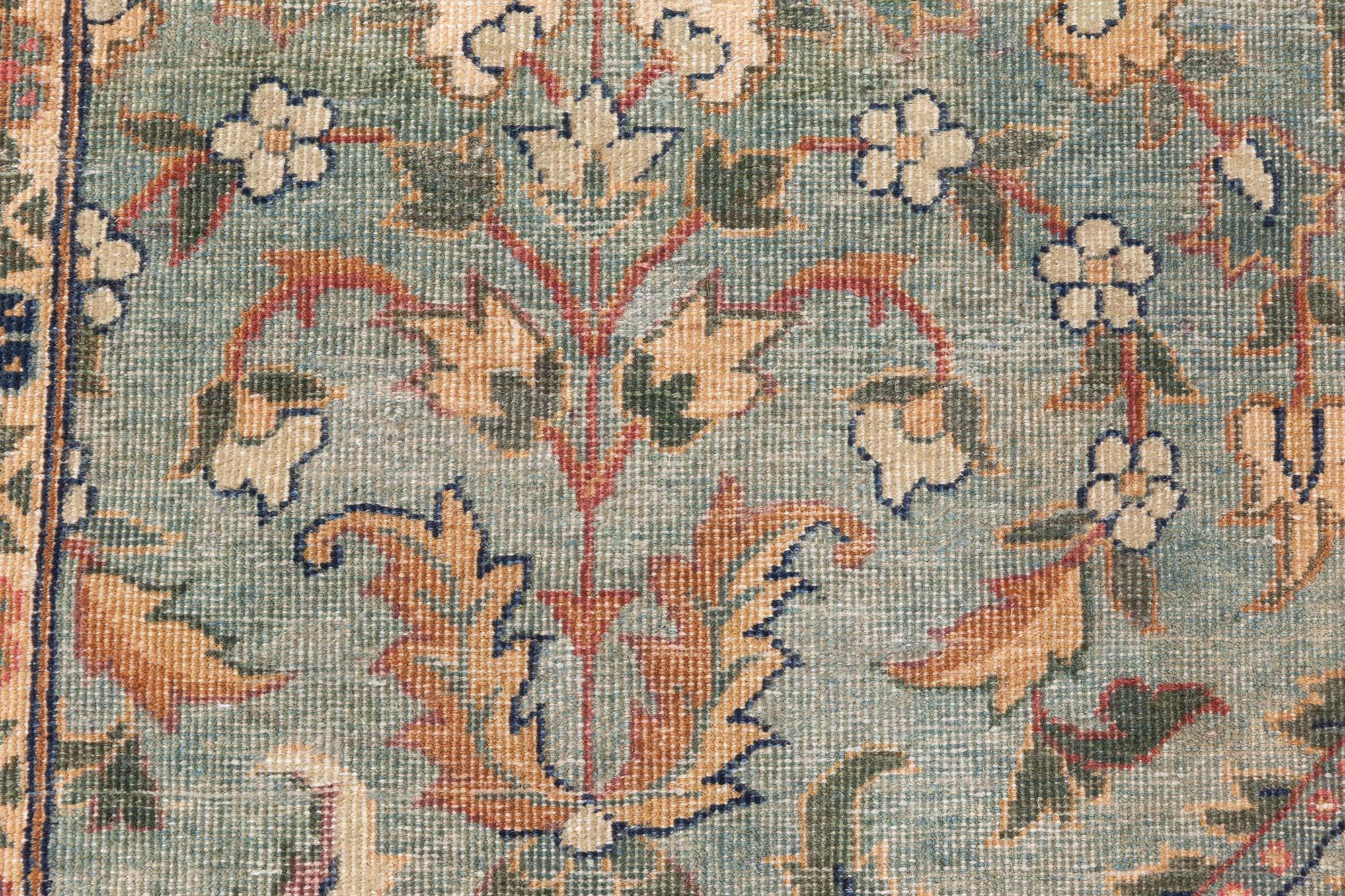 Doris Leslie Blau Authentic Indian Botanic Handmade Wool Rug im Angebot 5