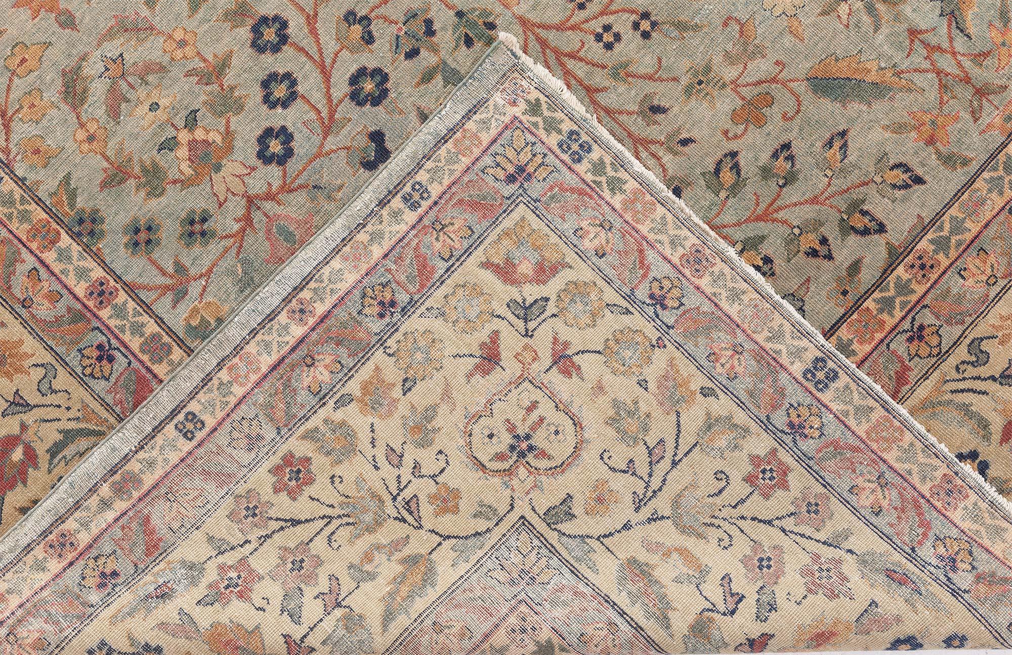 Doris Leslie Blau Authentic Indian Botanic Handmade Wool Rug im Angebot 7