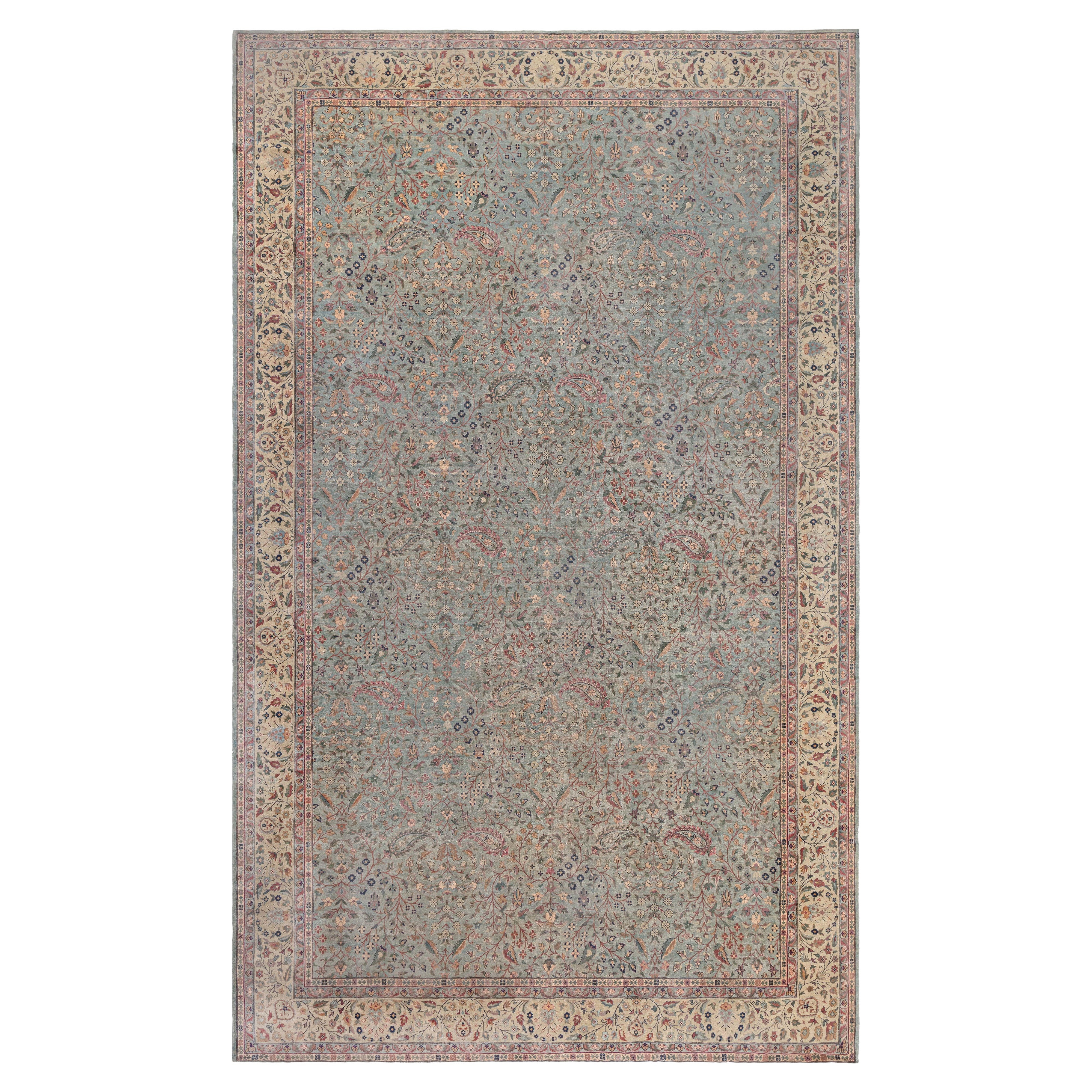 Doris Leslie Blau Authentique tapis en laine Indian Botanic fait à la main