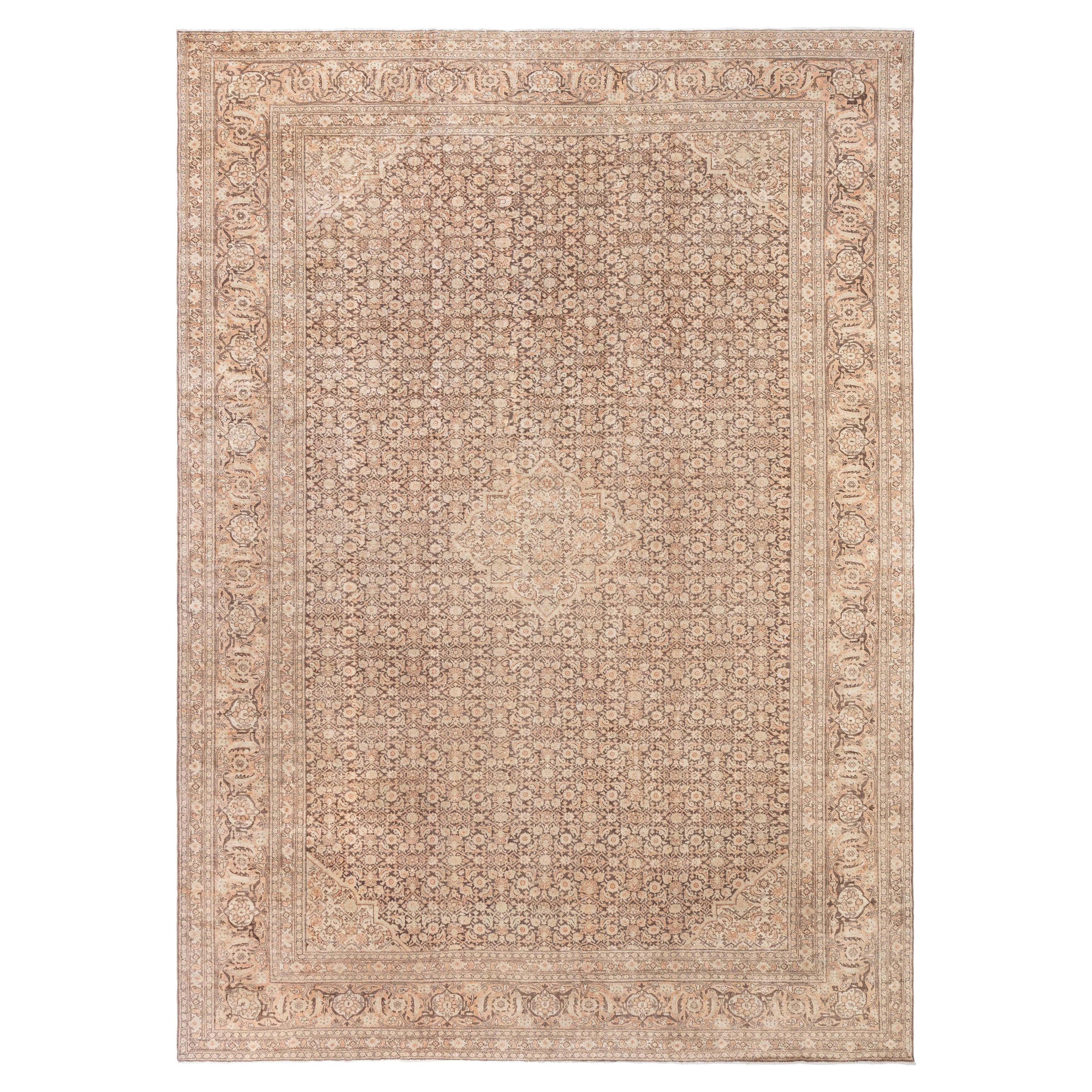 Doris Leslie Blau Alfombra persa tabriz auténtica de finales del siglo XIX en venta