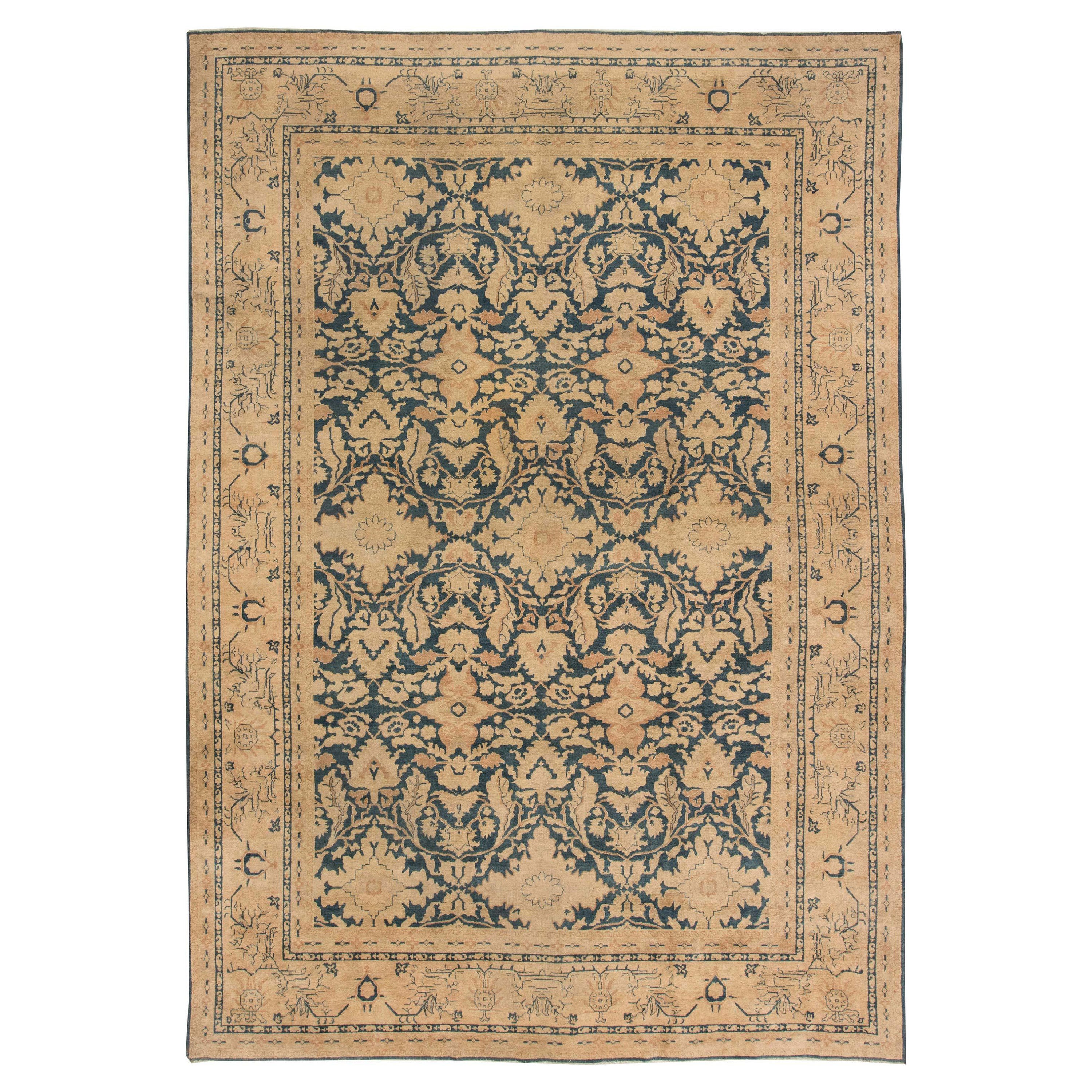 Tappeto in lana fatto a mano Doris Leslie Blau Authentic North Indian Navy