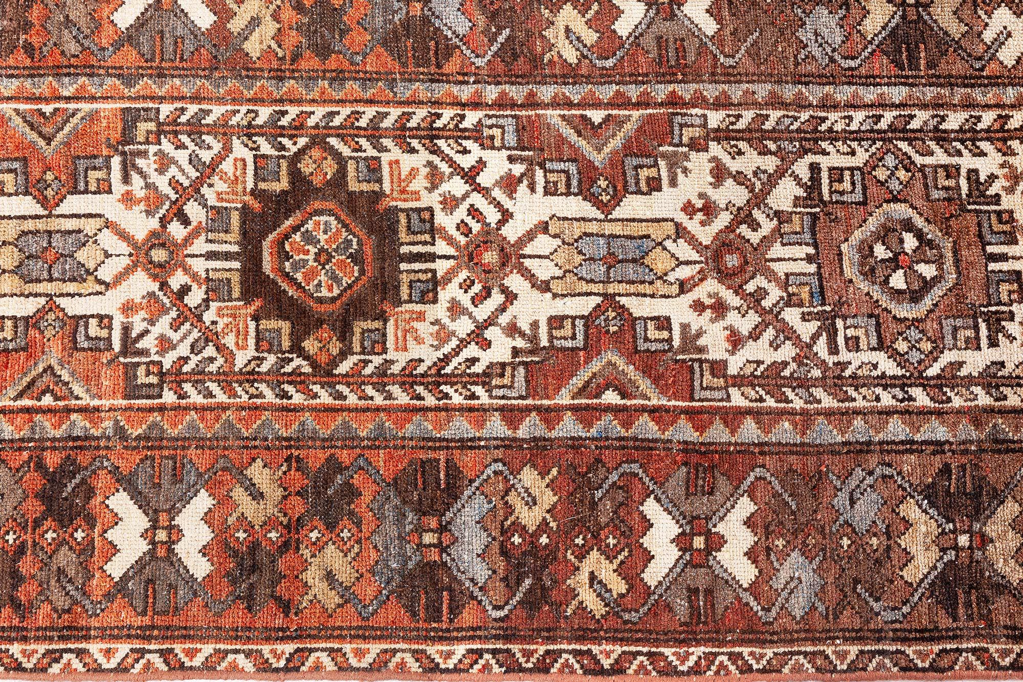 Hand-Knotted Doris Leslie Blau Authentic Persian Bakhtiari Handmade Wool Rug For Sale