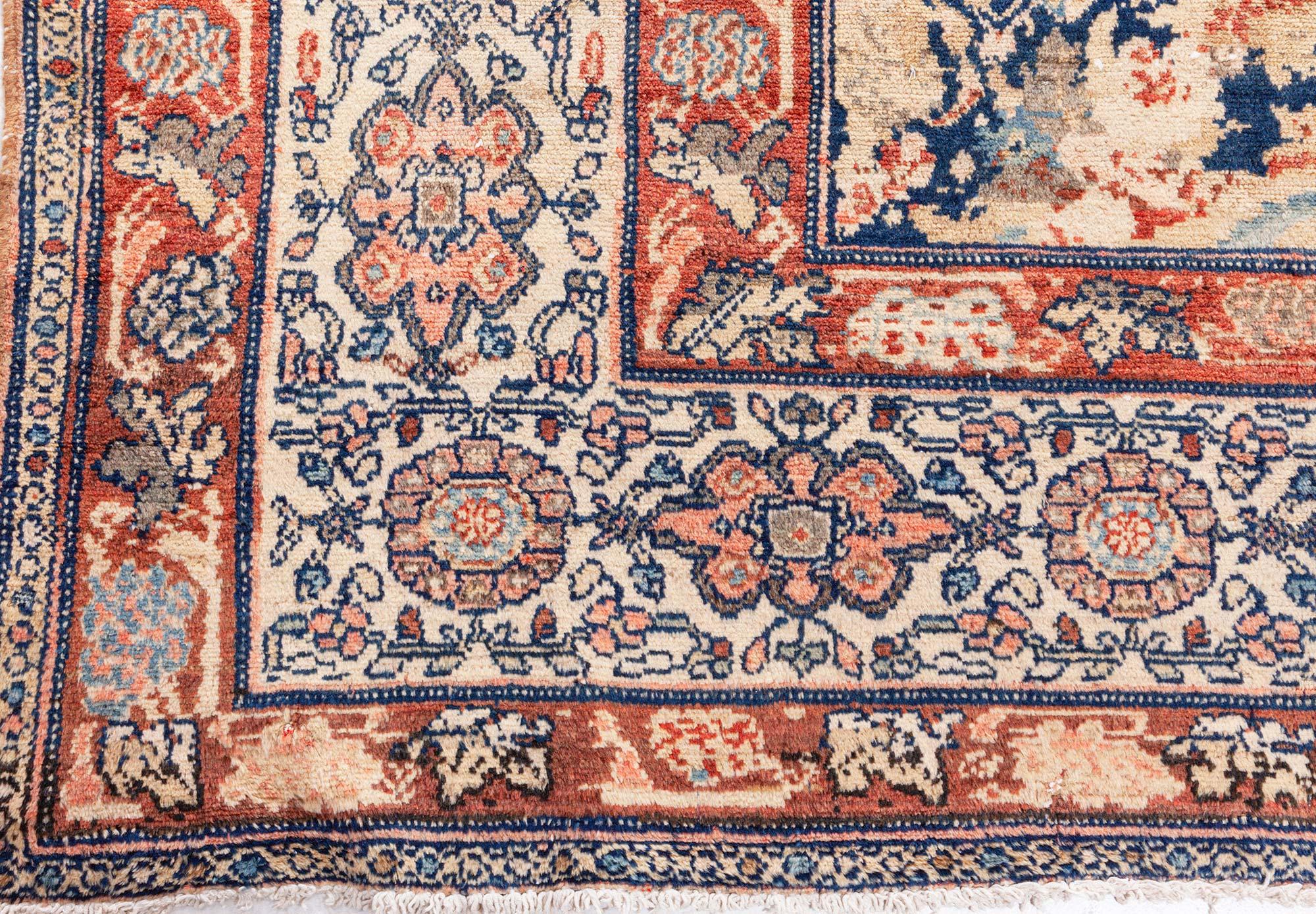 20ième siècle Tapis persan authentique Malayer Botanic fait à la main Doris Leslie Blau en vente