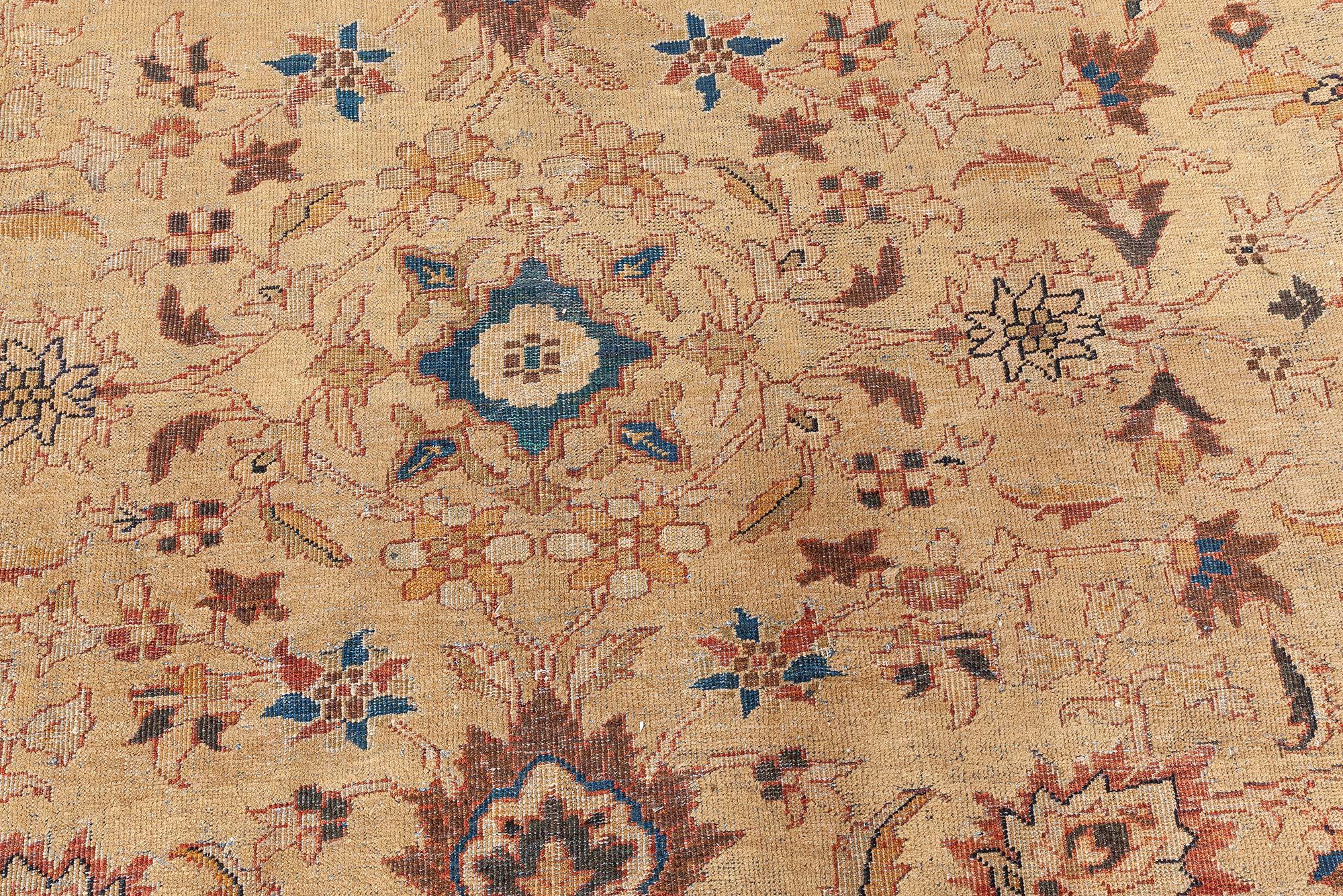 Doris Leslie Blauer authentischer persischer Sultanabad-Wollteppich, handgefertigt im Zustand „Gut“ im Angebot in New York, NY