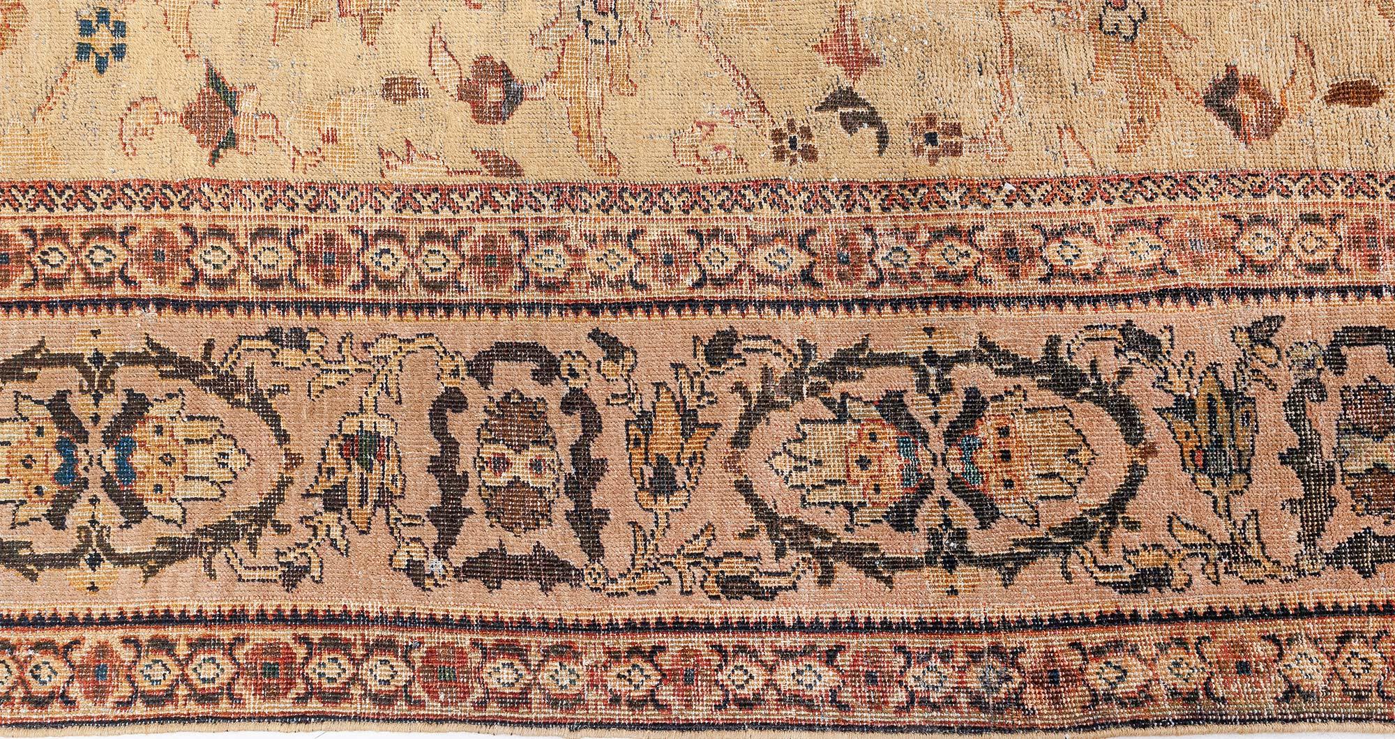 Doris Leslie Blauer authentischer persischer Sultanabad-Wollteppich, handgefertigt (Wolle) im Angebot