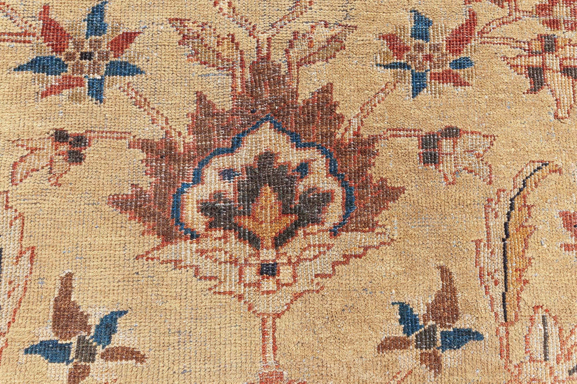 Doris Leslie Blauer authentischer persischer Sultanabad-Wollteppich, handgefertigt im Angebot 2
