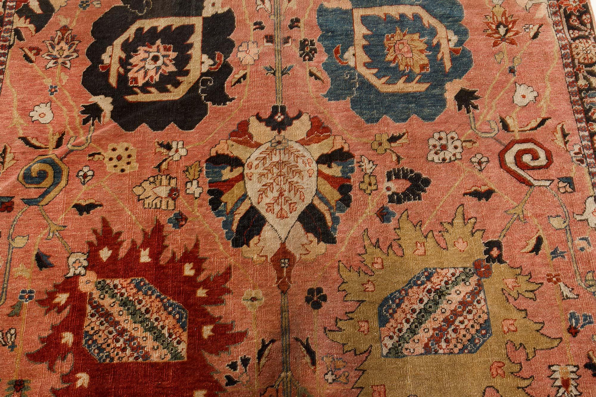 XX secolo Doris Leslie Blau Tappeto botanico persiano autentico Tabriz in vendita