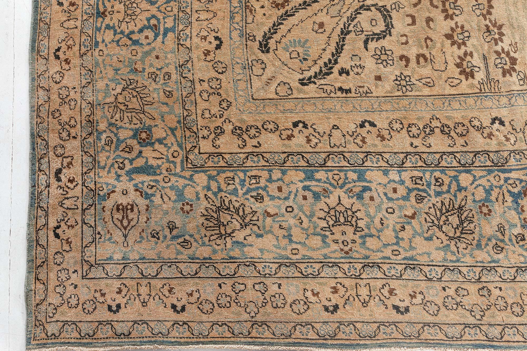 Tessuto a mano Doris Leslie Blau Tappeto autentico persiano Tabriz Botanic in lana fatto a mano in vendita