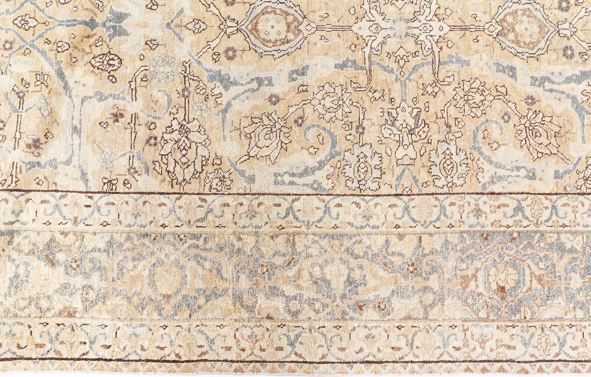 Tapis persan authentique Tabriz Botanic tissé à la main Doris Leslie Blau Bon état - En vente à New York, NY