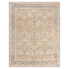 Antique Doris Leslie Blau Authentic Persian Tabriz Botanic Handwoven Wool Rug