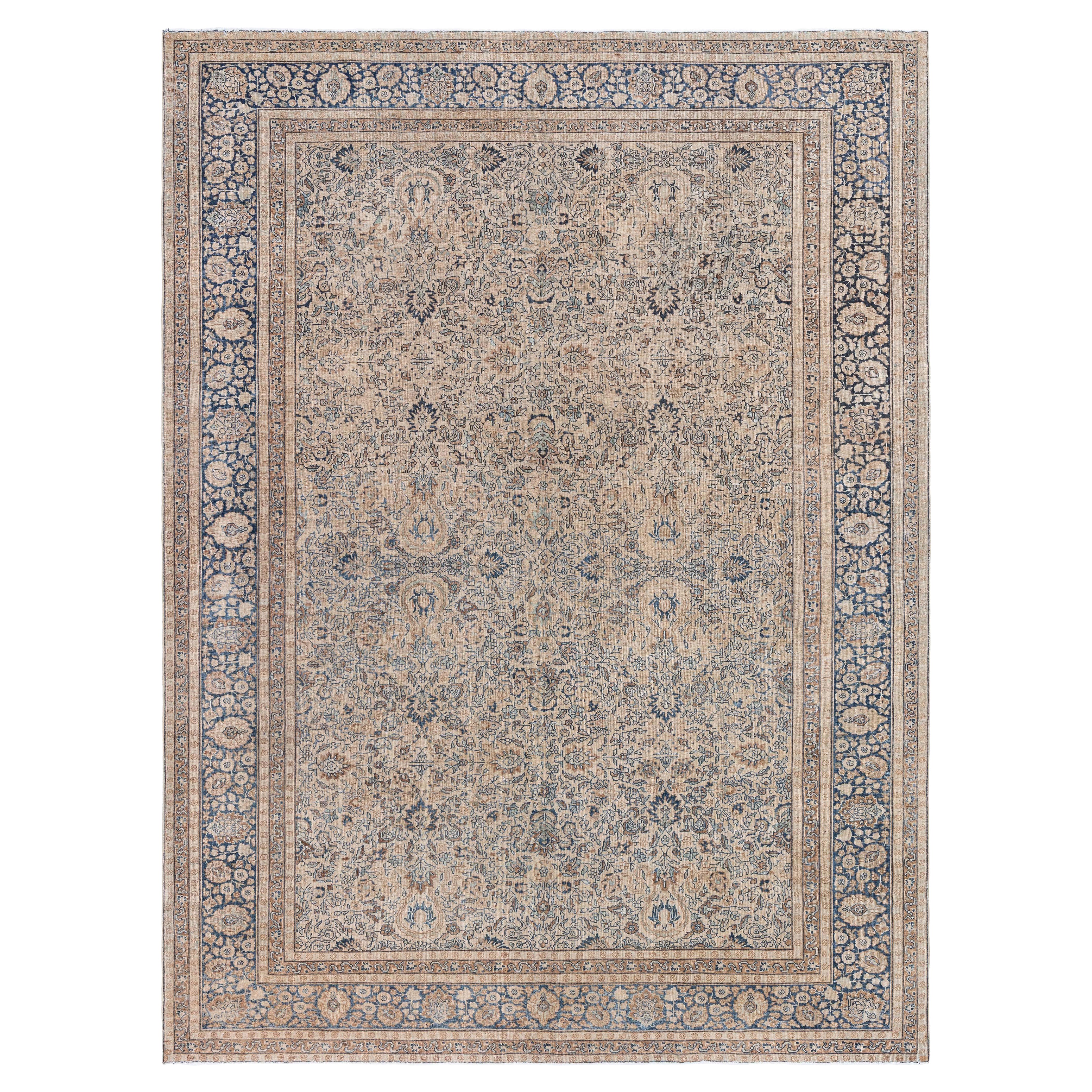 Doris Leslie Blau Tappeto autentico persiano Tabriz in lana fatto a mano