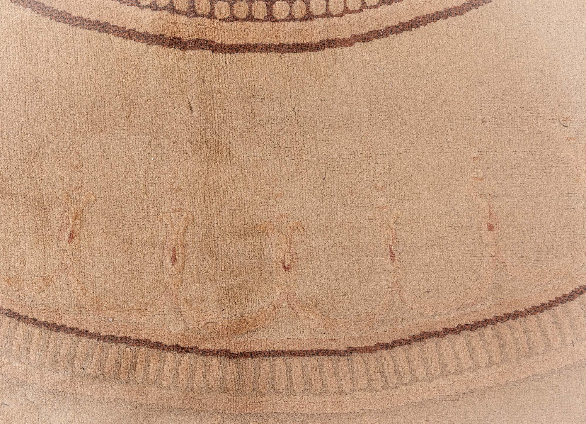 Doris Leslie Blauer authentischer Savonnerie Handgefertigter Wollteppich (Französisch) im Angebot